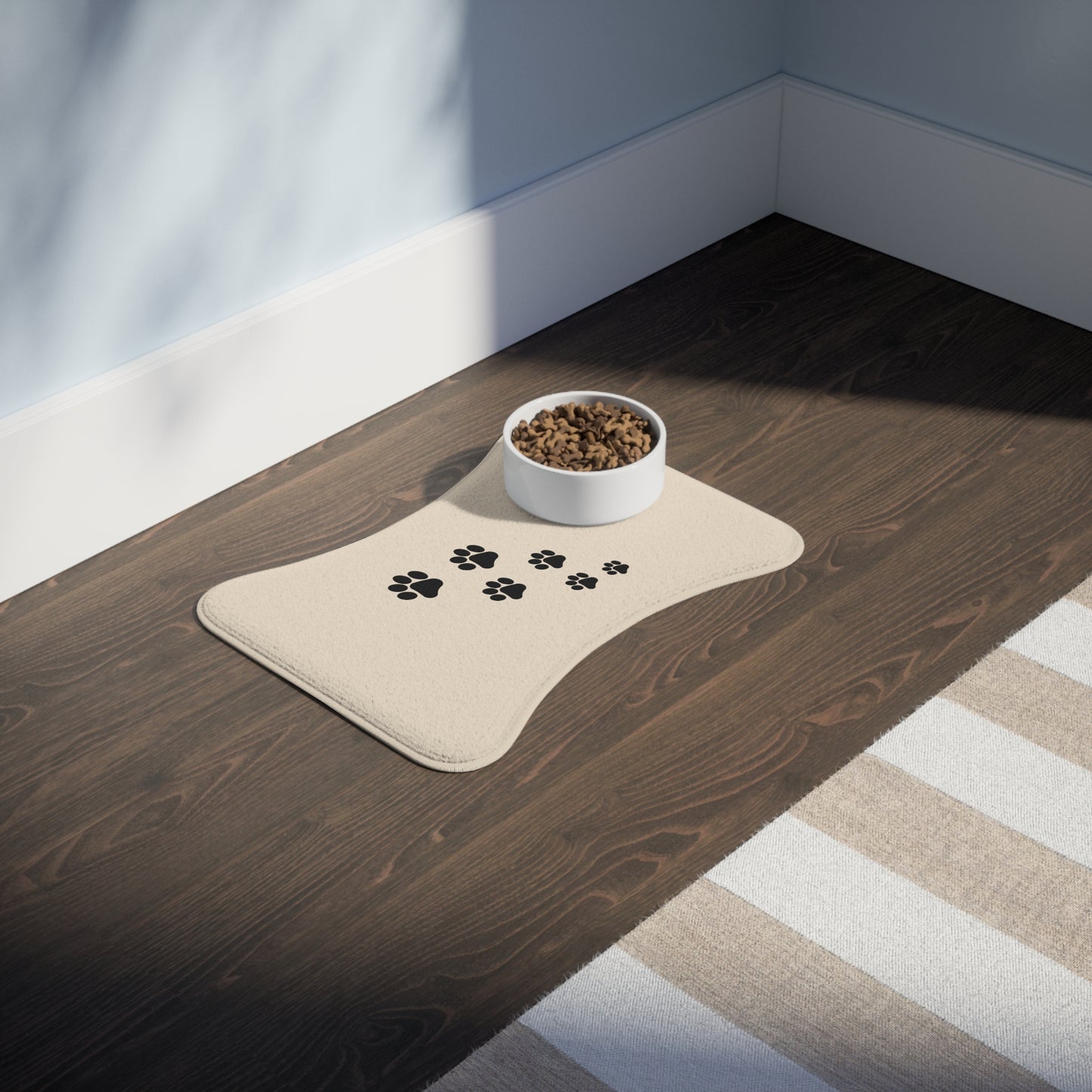 Dogs and Cats Footprints - Pet Feeding Mats - Pets Present Feeding Gift Animal Lovers Gifts Him Her Dog Cat Presents Animals