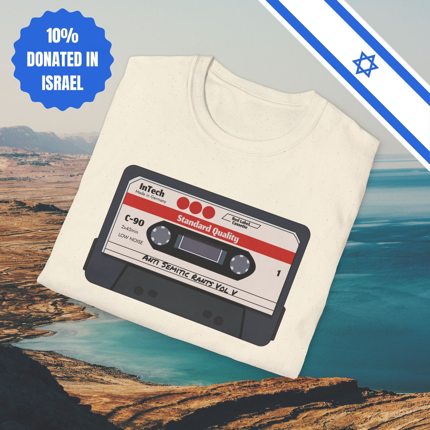 Anti Semitic Rants Vol V - Cotton Tee - Tshirts Gift Presents Israel Israeli Jew Jewish Judaism Judaica Stand With Us