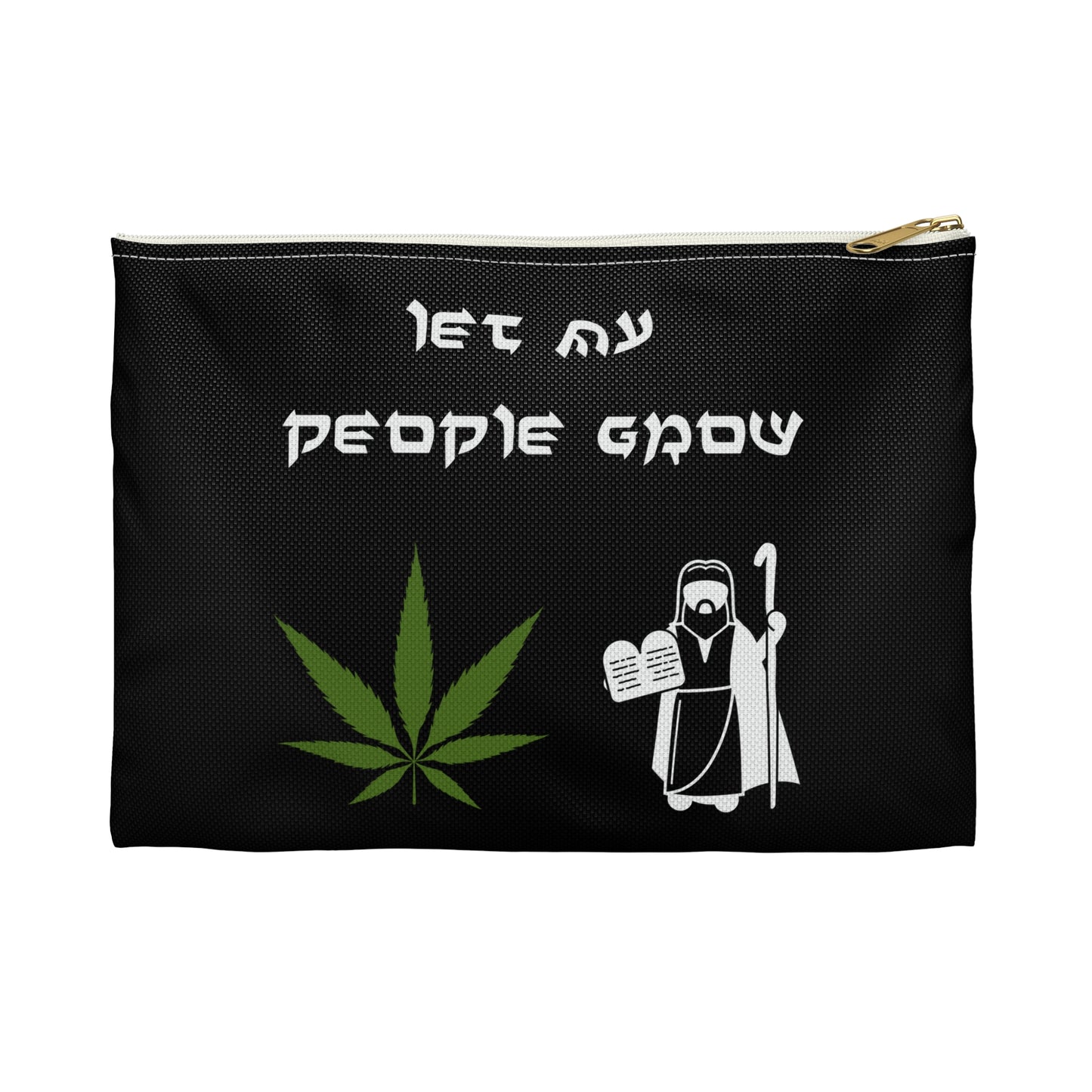 Let My People Grow - Accessory Pouch - Stoner Cannabis Weed Jewish Israeli Israel - by Far Out Prints & Co.