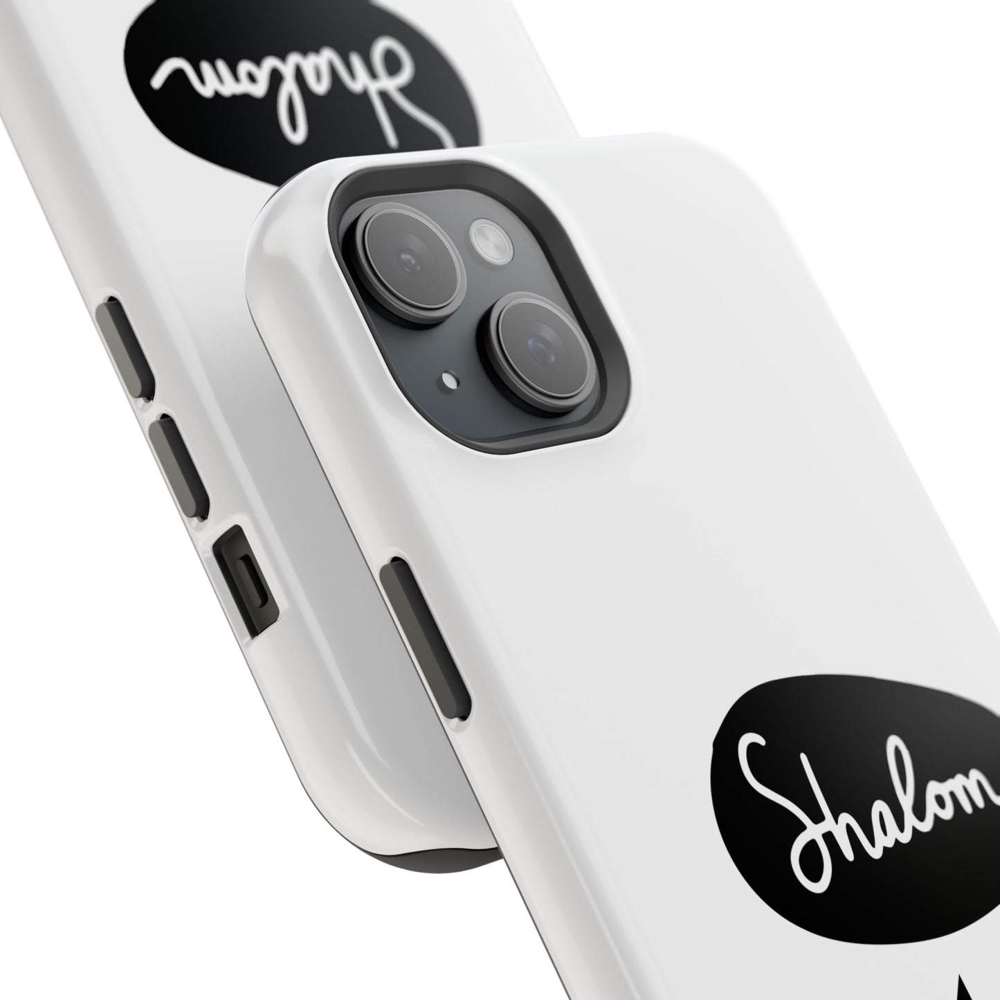 Shalom MagSafe Tough Phone Cases - Hebrew Israel Israeli Jewish Judaism Judaica - by Far Out Prints & Co.