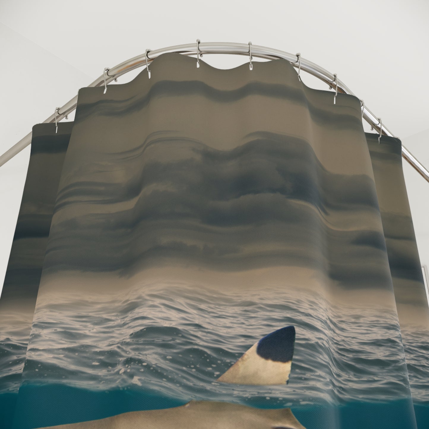 Shower Curtains, Stunning Shark Deep Artwork, Perfect for Ocean-themed Bathroom Decor, Excellent Gift for Nature Lovers