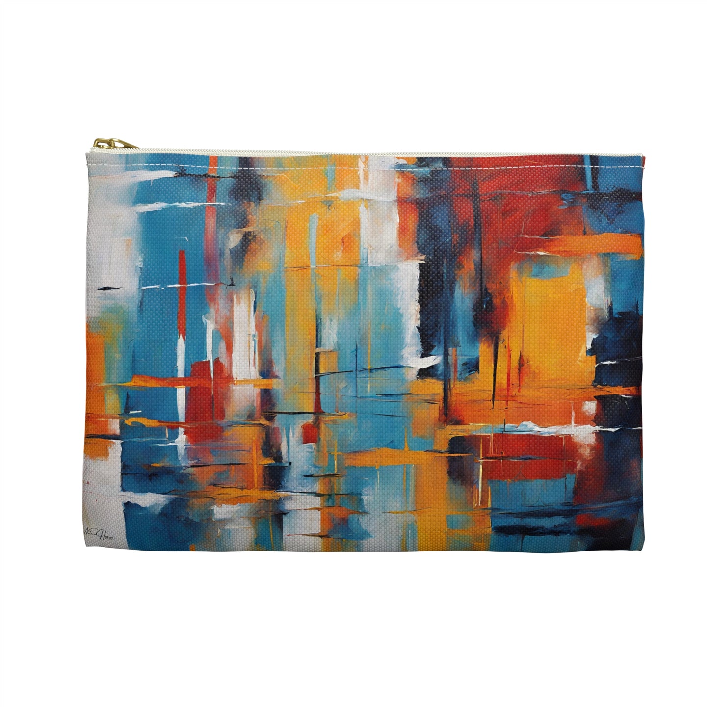 Acrylic Art Painting - Accessory Pouch - Judaism Jewish Israeli Israel - by Far Out Prints & Co.