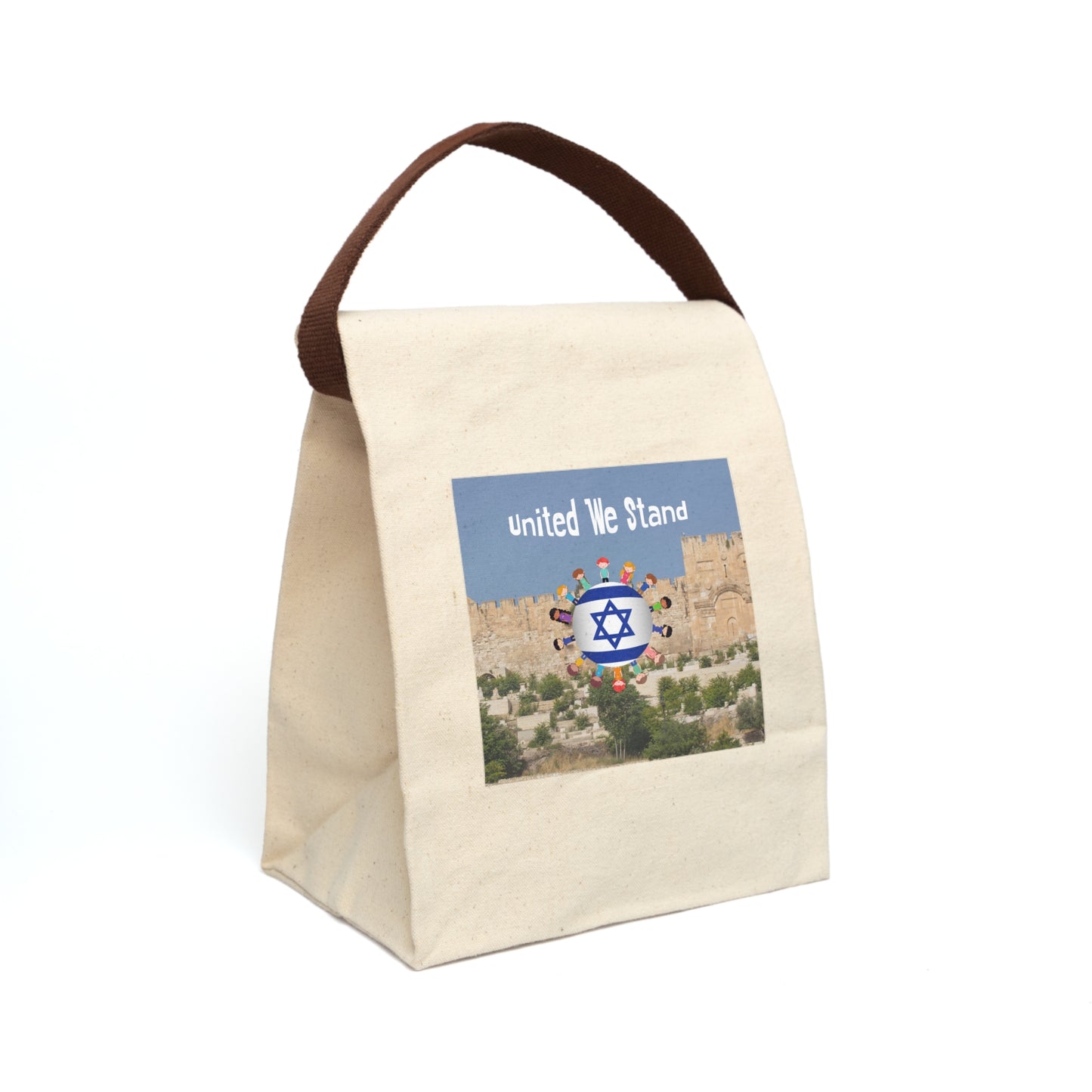 Purim Sameah Celebration - United We Stand - Mishloah Manot Lunch Bag, Unique Support Israel Gift for Purim