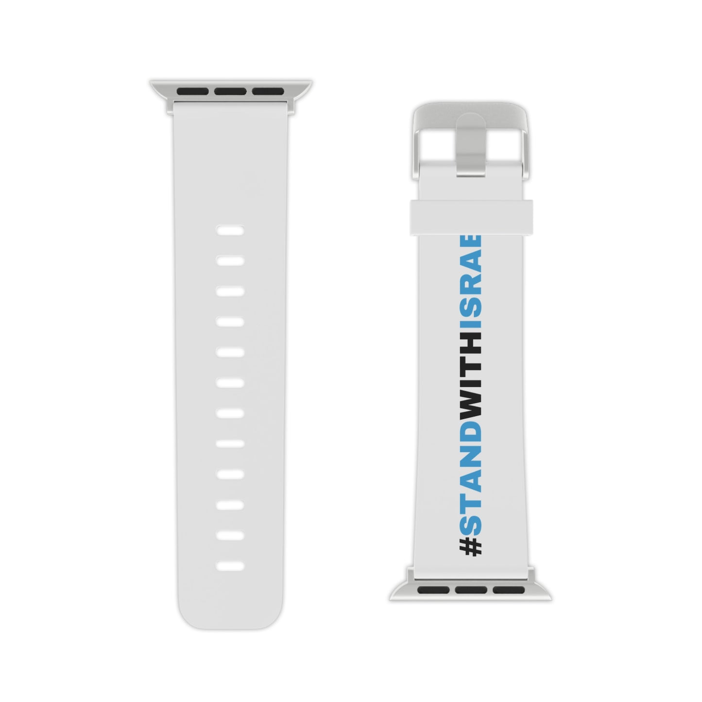 I Stand With Israel White Watch Band for Apple Watch by Far Out Prints & Co.