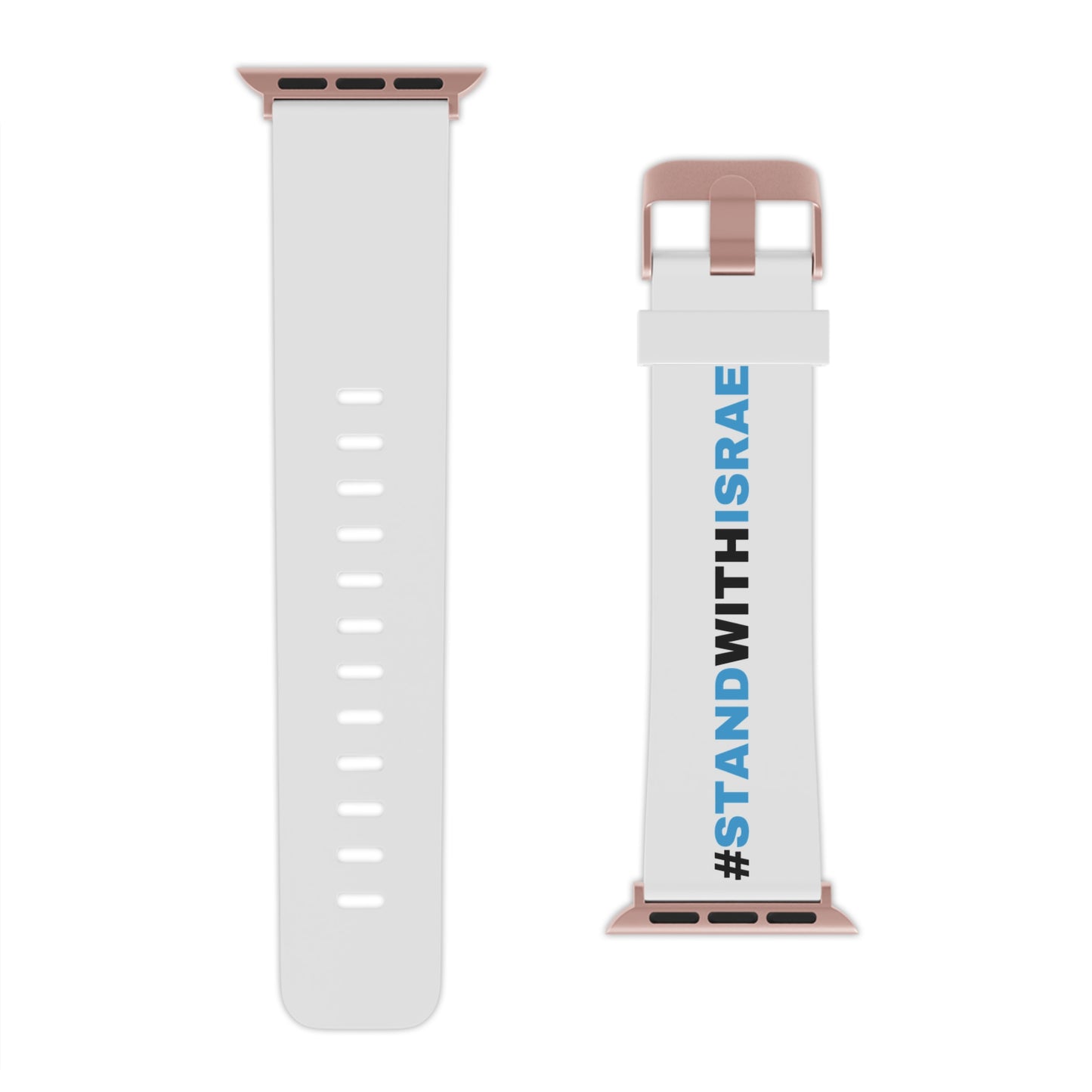 I Stand With Israel White Watch Band for Apple Watch by Far Out Prints & Co.