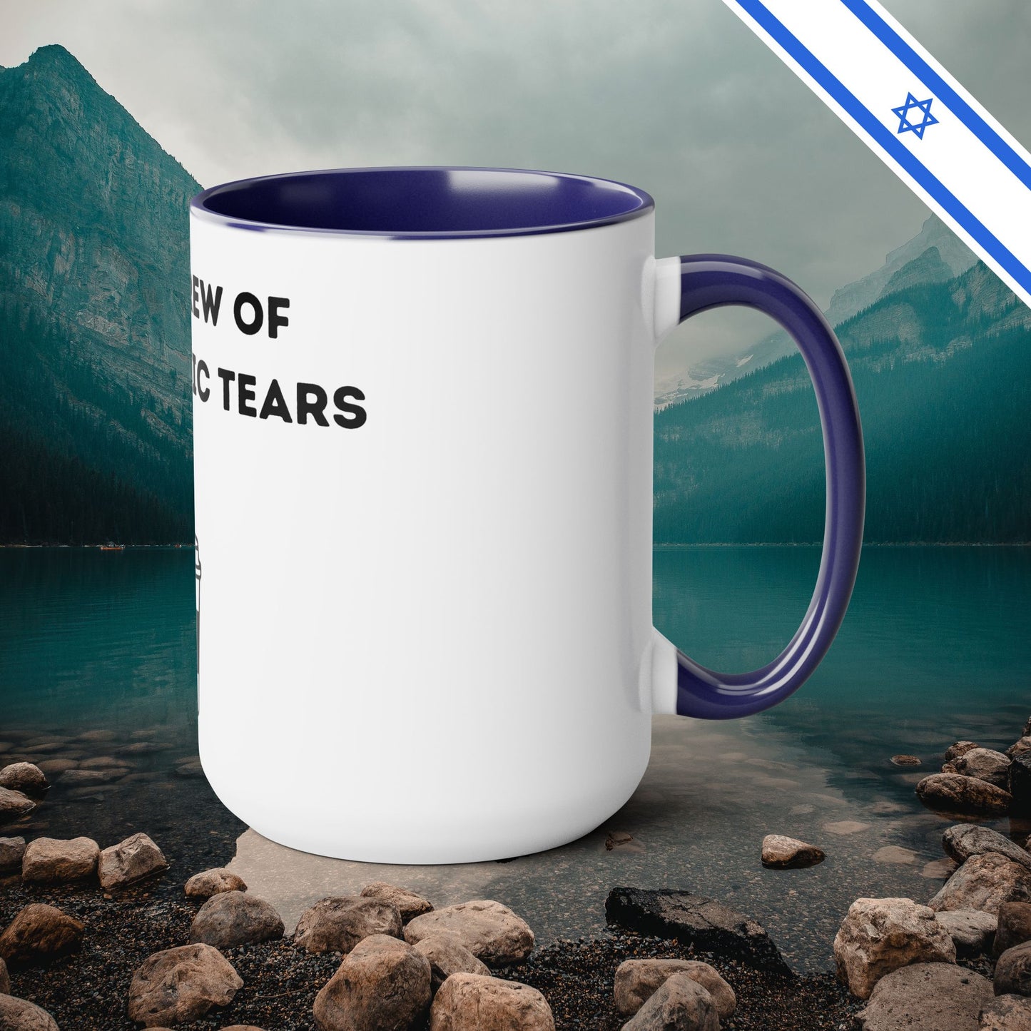 Fresh Brew of anti-Semitic Tears - Two-Tone Coffee Mugs, 15oz - Cafe Lovers - Far Out Prints & Co.