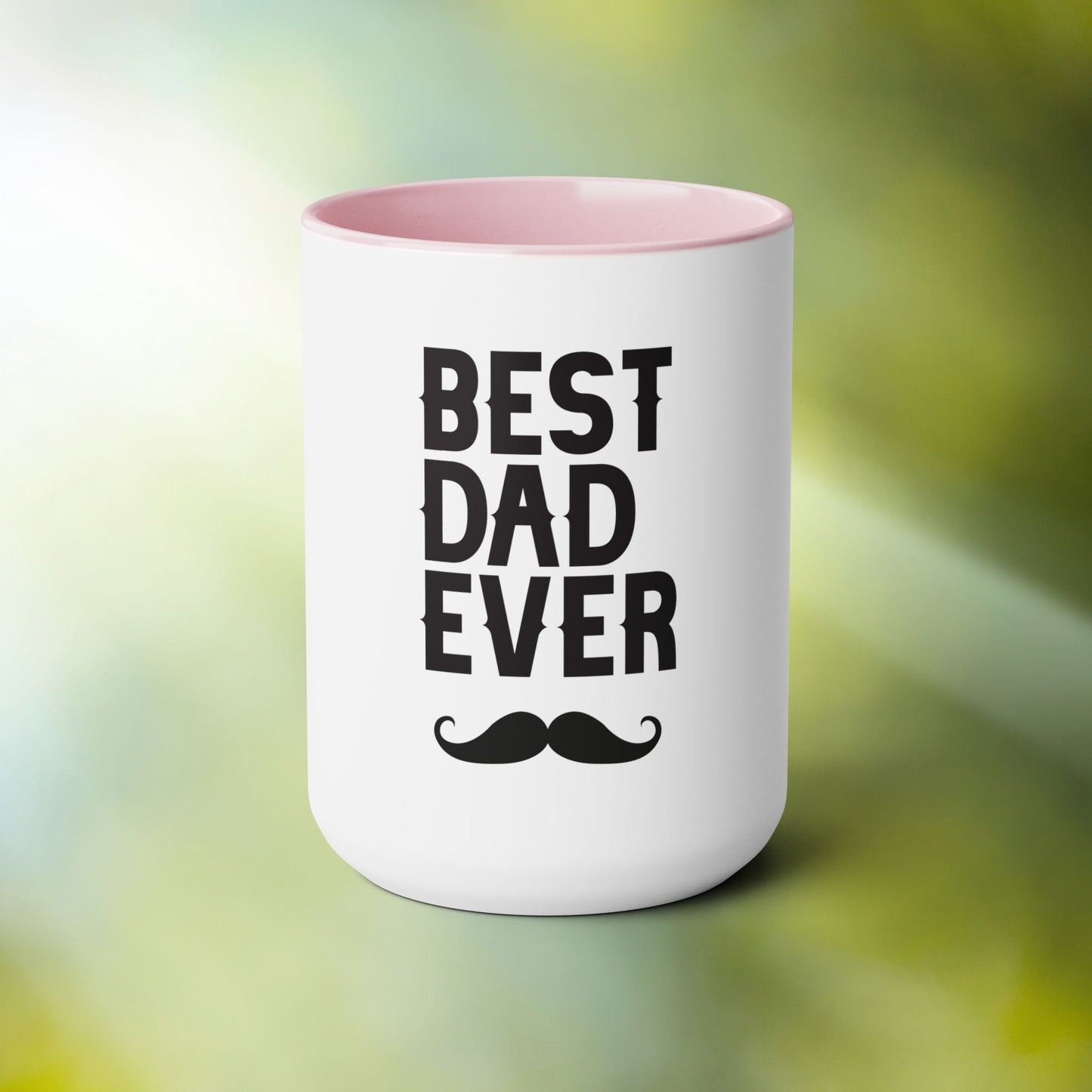 Best Dad Ever - 15oz Two-Tone Coffee Mugs - Funny Creative Mugs Fathers Day Gifts Birthday Husband Gift Him Her - Far Out Prints & Co.