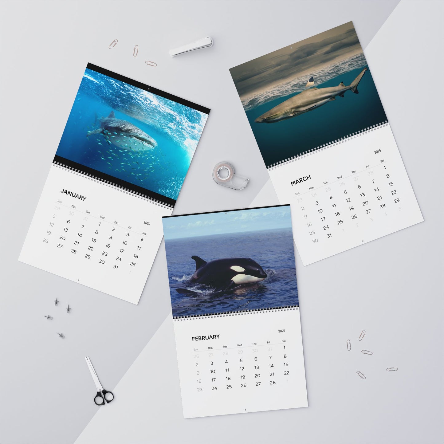 2024 Dive Style Calendar - Artistic Scuba Diving Themed Wall Calendar, Perfect for Diving Enthusiasts and Ocean Lovers