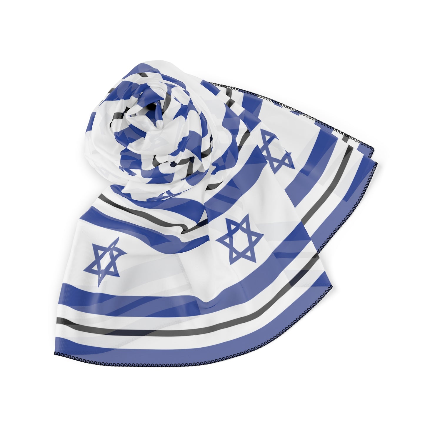 Israeli Flag | Jewish Judaism Judaica Israel Israeli Art | Poly Scarf | by Far Out Prints & Co