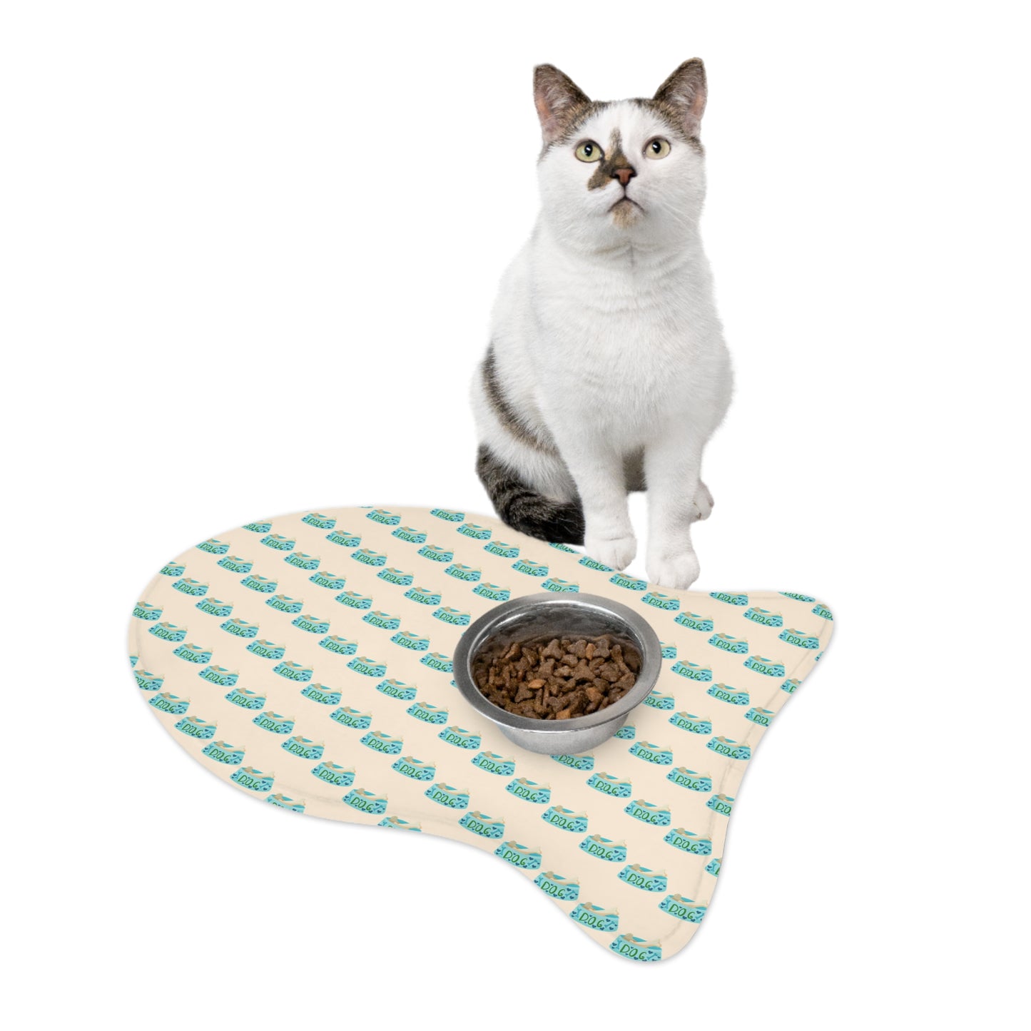 Dogs and Cats Bowls Pattern - Pet Feeding Mats - Pets Present Feeding Gift Animal Lovers Gifts Him Her Dog Cat Presents Animals