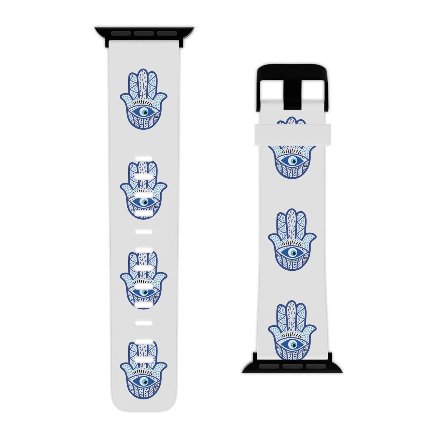 Hamsa Blue Watch Band for Apple Watch by Far Out Prints & Co.