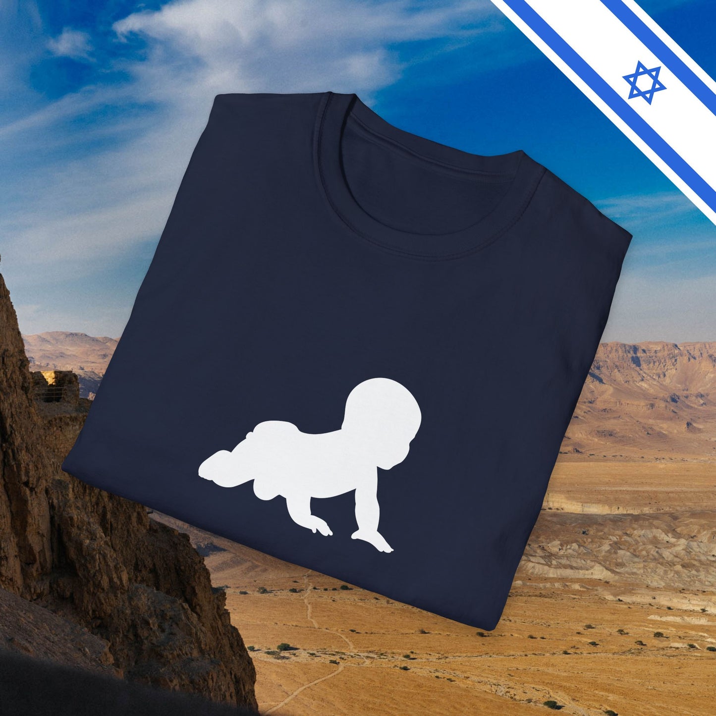 A BABY is held HOSTAGE in GAZA - T-Shirt - Israel Israeli Jewish Judaism Zionist Bring Them Home - by Far Out Prints & Co.