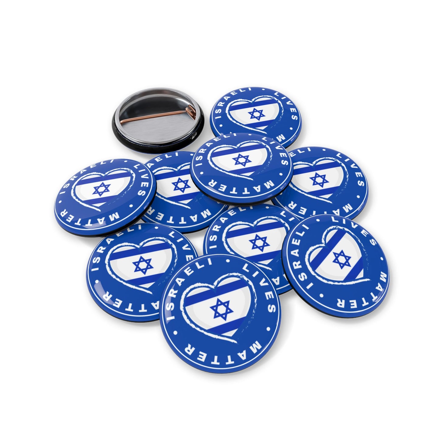 Israeli Lives Matter - Bring Them Home Now Israeli Israel Hostage Rescue Round Pins by Far Out Prints & Co.