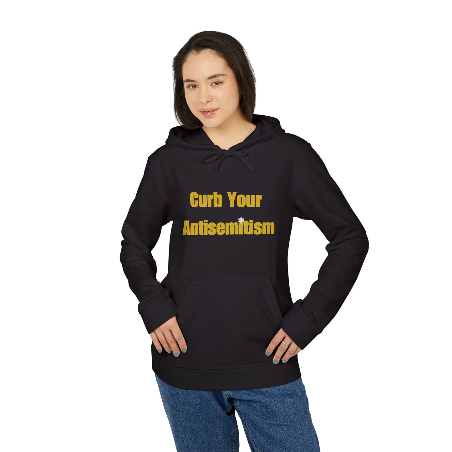 Curb Your Antisemitism Hoodie Personalised Customised Israeli Unisex Fleece Hoodie Jewish Hoodie Gift Judaism Hoodie Present Stand With Us