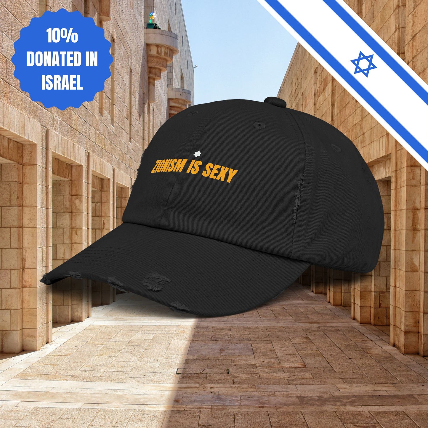 Zionism is Sexy Hat Distressed Cap Stand With Us United Zionism Zionist Judaism Gift Jewish Israel Present Israeli Uniform for Him Her Hat