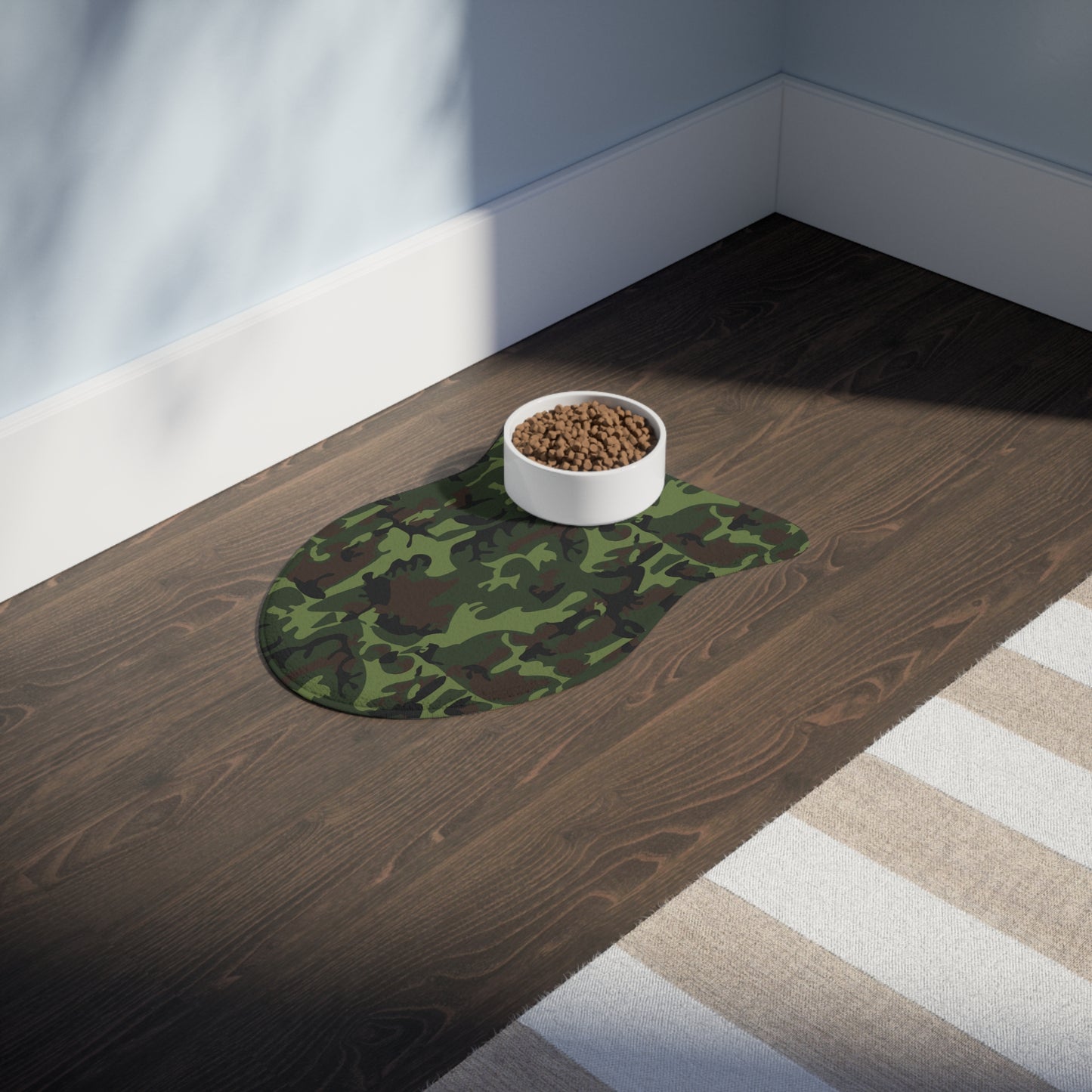 Army Military Uniform Cameo - Pet Feeding Mats - Jewish Israeli Judaica Israel Hebrew Gifts Him Her Dog Cat Presents by Far Out Prints & Co.