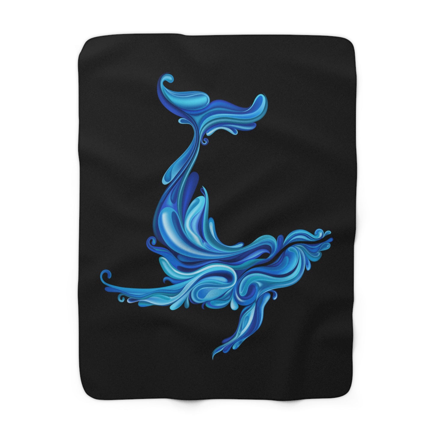 Blue Whale Sherpa Fleece Blanket