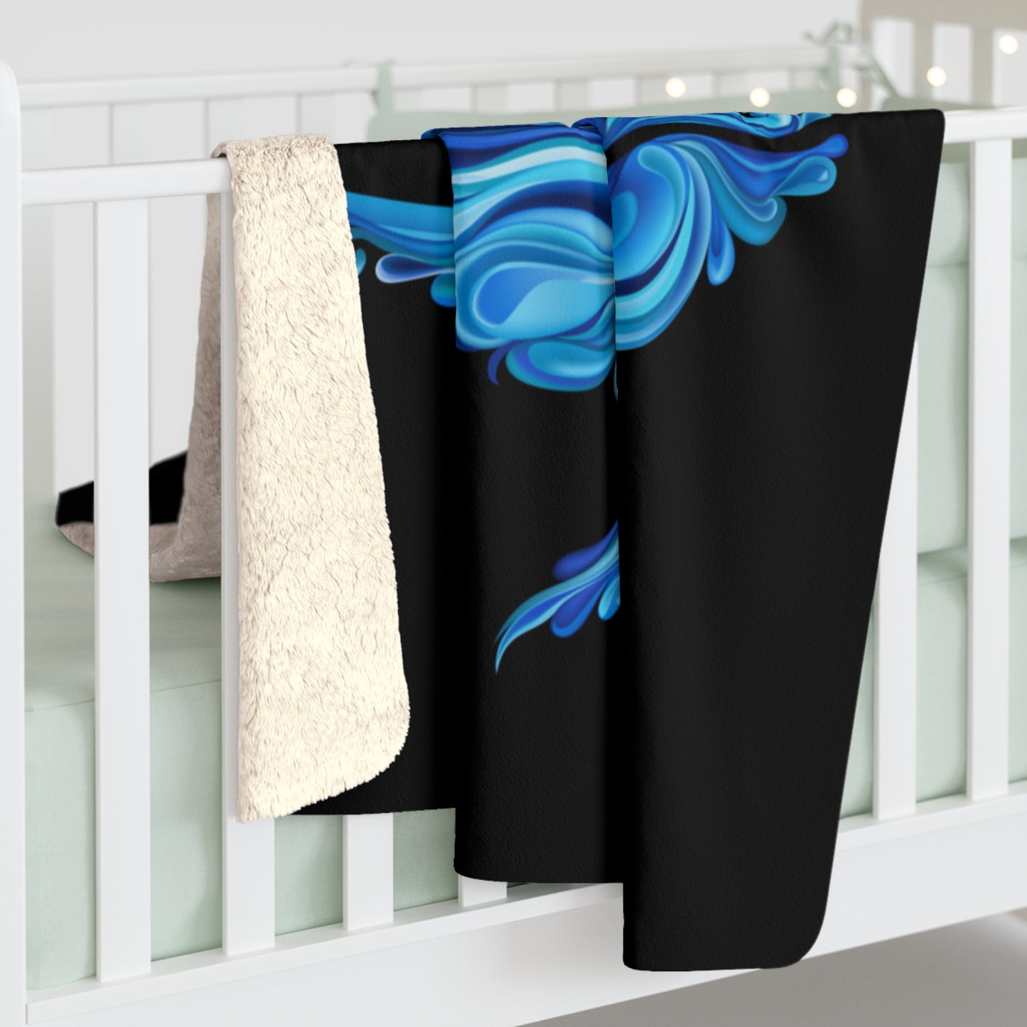 Blue Whale Sherpa Fleece Blanket