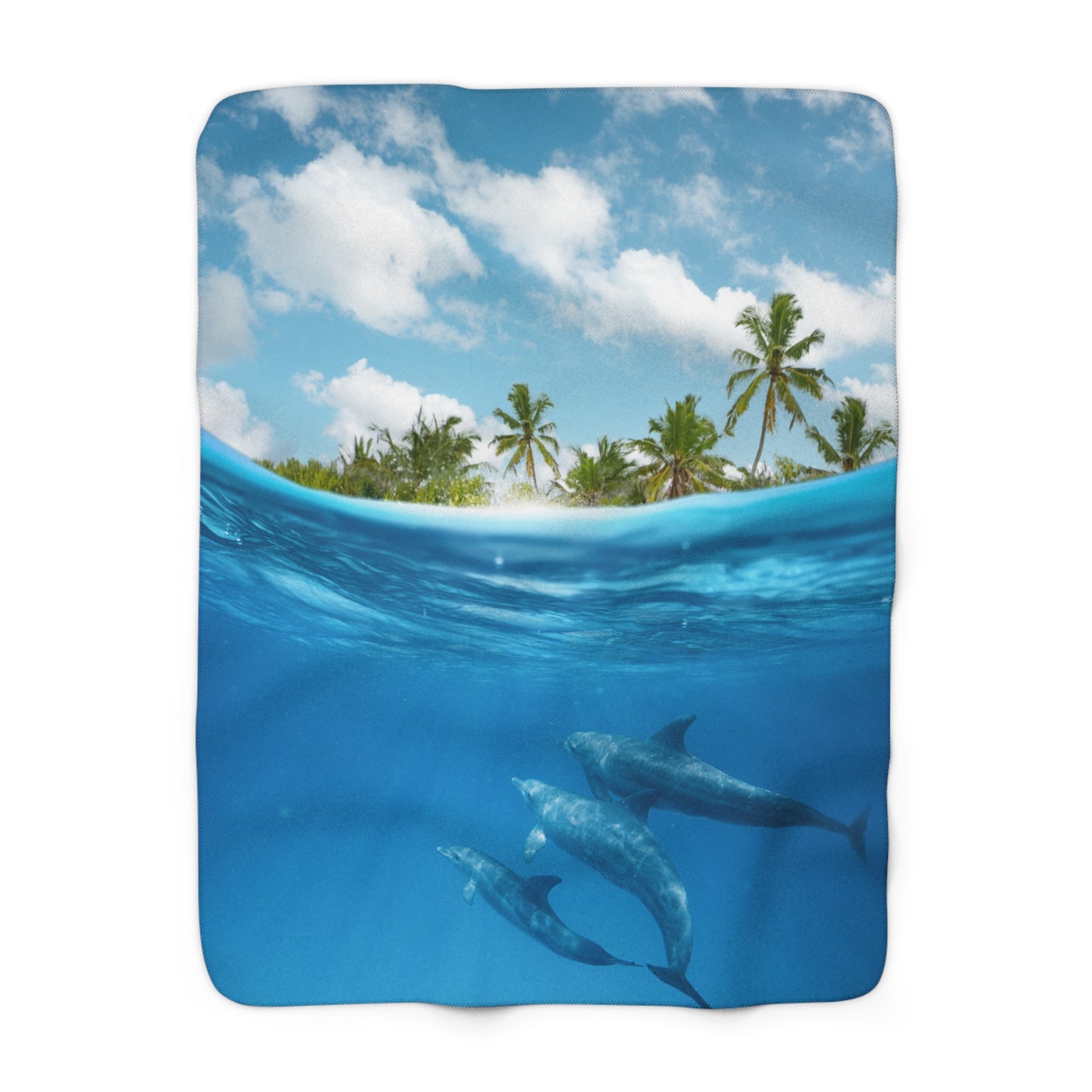 Dolphin Island Sherpa Fleece Blanket