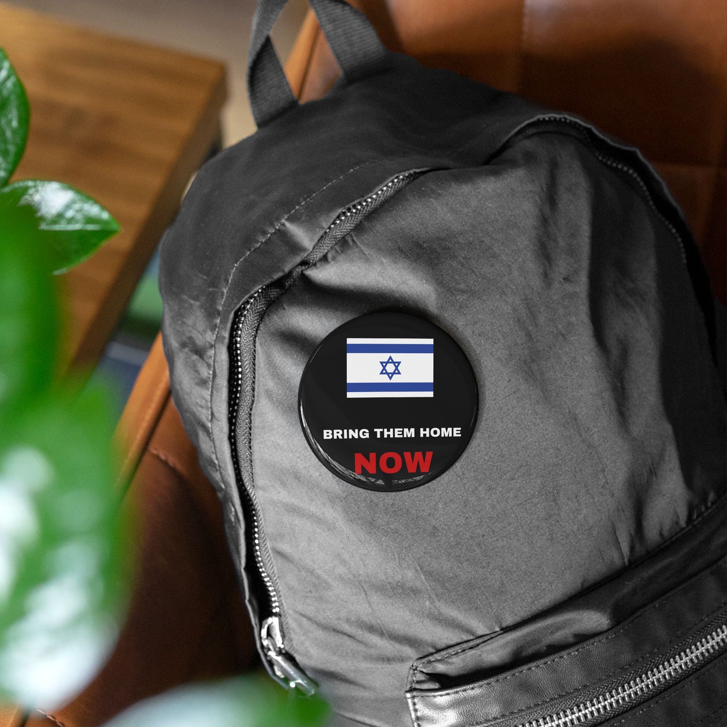 Bring Them Home Now Israeli Israel Hostage Rescue Round Pins by Far Out Prints & Co.