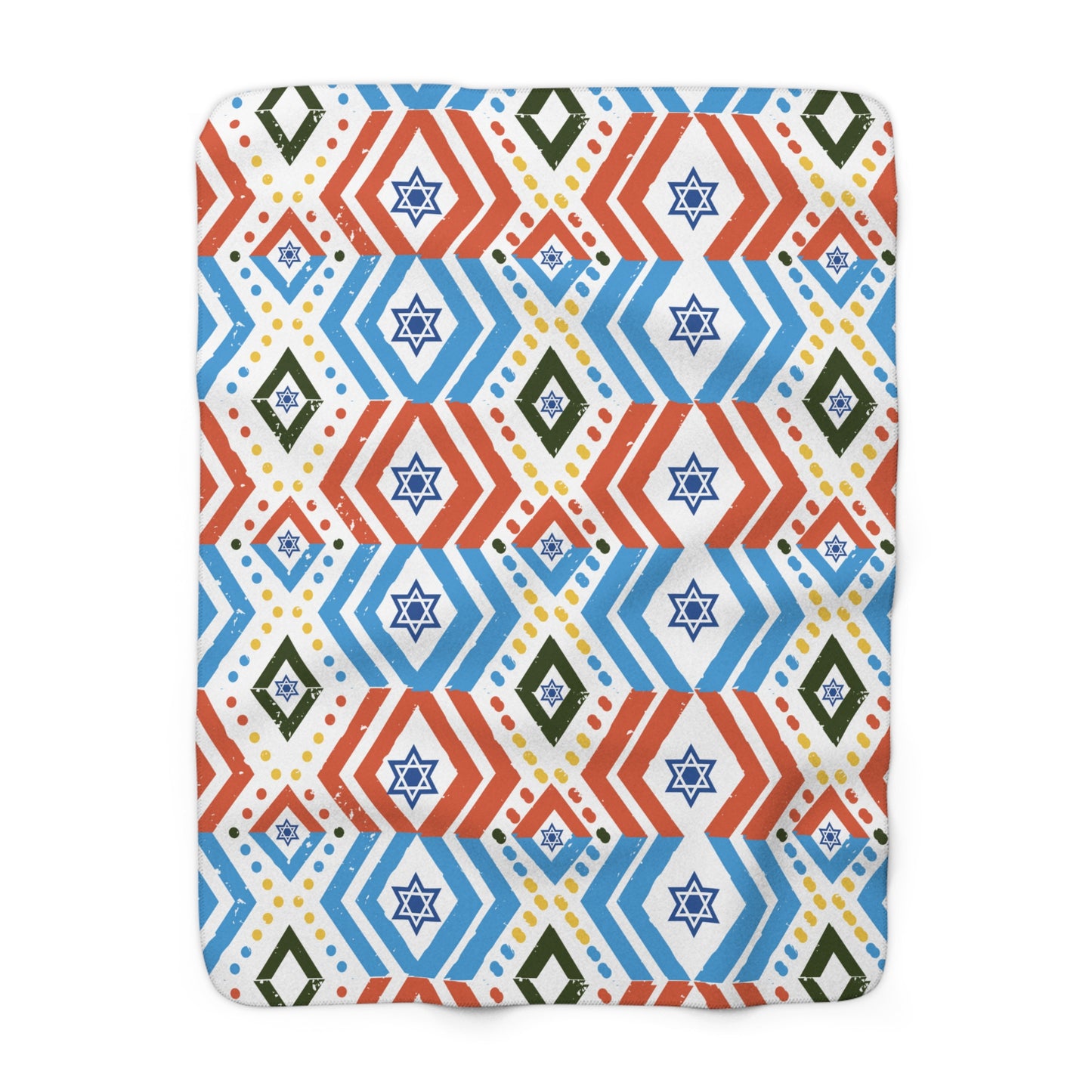 Fun, Bold and Jewish - Sherpa Fleece Blanket - by Far Out Prints & Co.