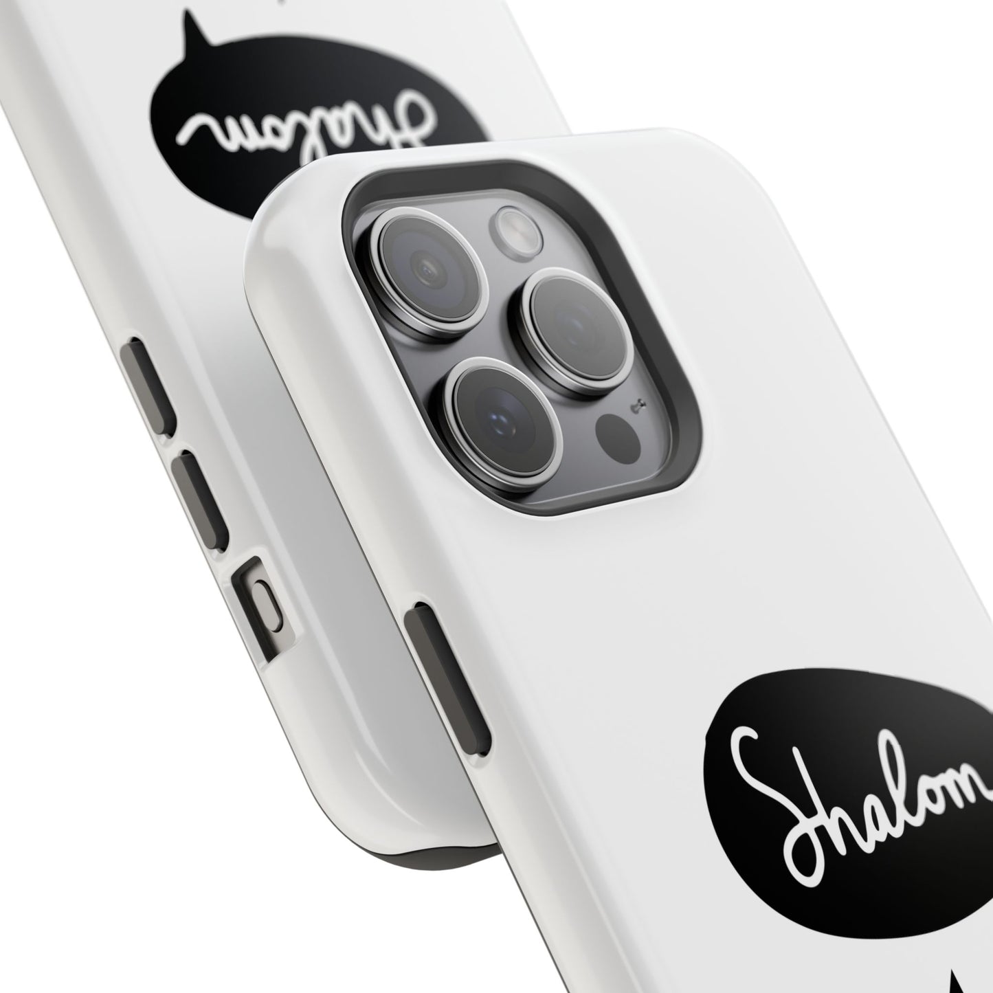 Shalom MagSafe Tough Phone Cases - Hebrew Israel Israeli Jewish Judaism Judaica - by Far Out Prints & Co.