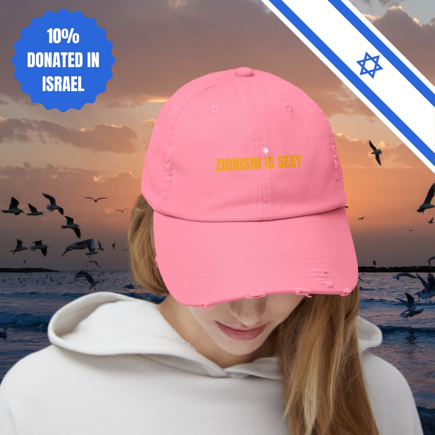 Zionism is Sexy Hat Distressed Cap Stand With Us United Zionism Zionist Judaism Gift Jewish Israel Present Israeli Uniform for Him Her Hat