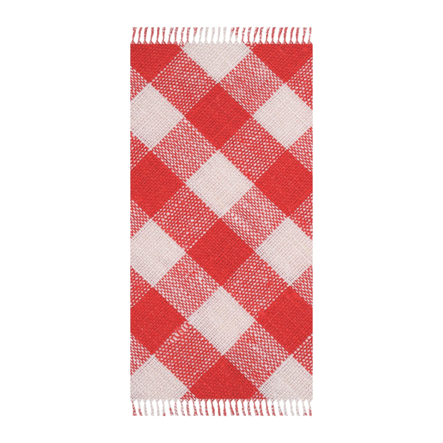 Gingham Red and White Checkered Picnic Style | Boho Beach Cloth | by Far Out Prints & Co.