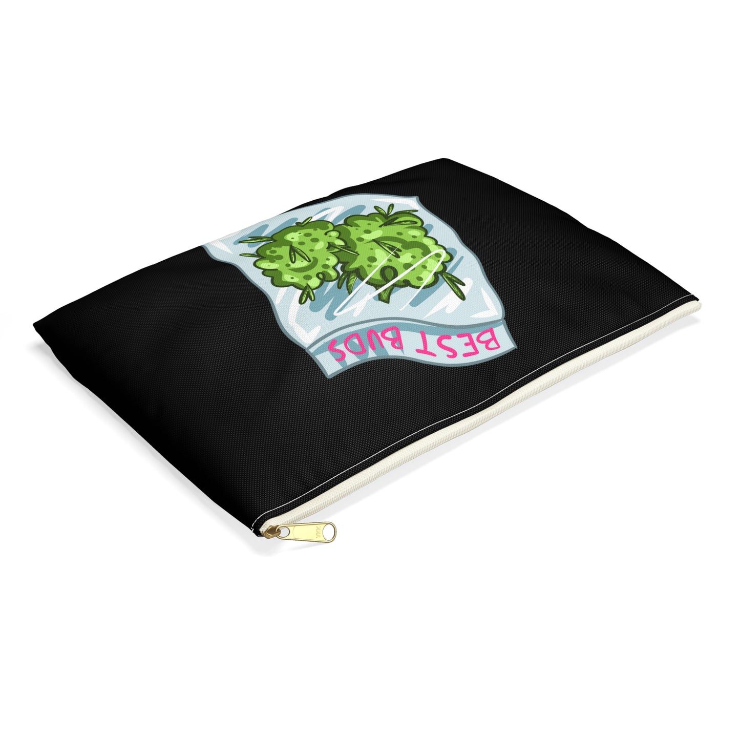 Best Buds - Accessory Pouch Black - Stoner Cannabis Weed Jewish Israeli Israel - by Far Out Prints & Co.