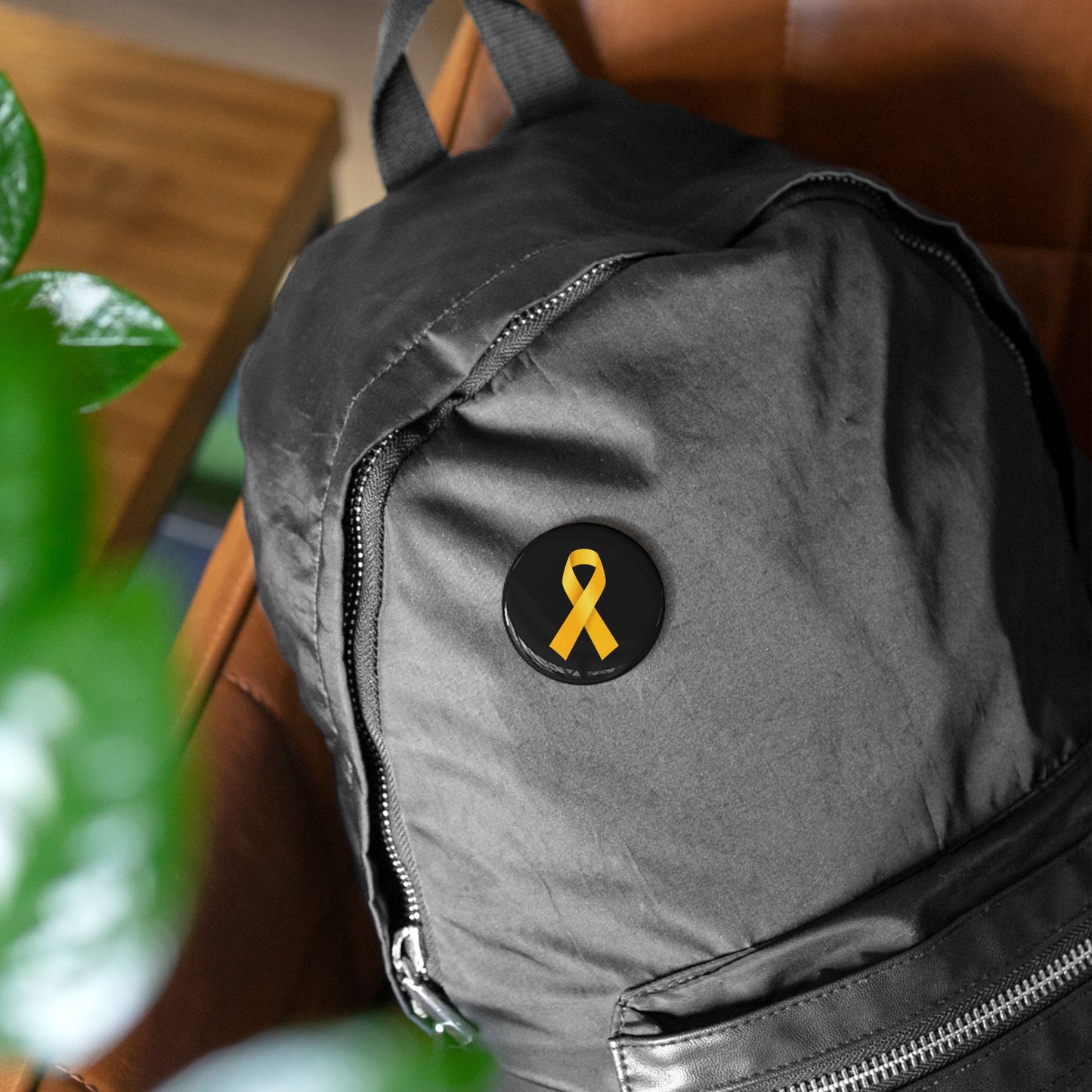 Yellow Ribbon - Pin Buttons Pins - Bring Them Home Hostages Kidnapped Israel Israeli Jewish Judaism Judaica - by Far Out Prints & Co.