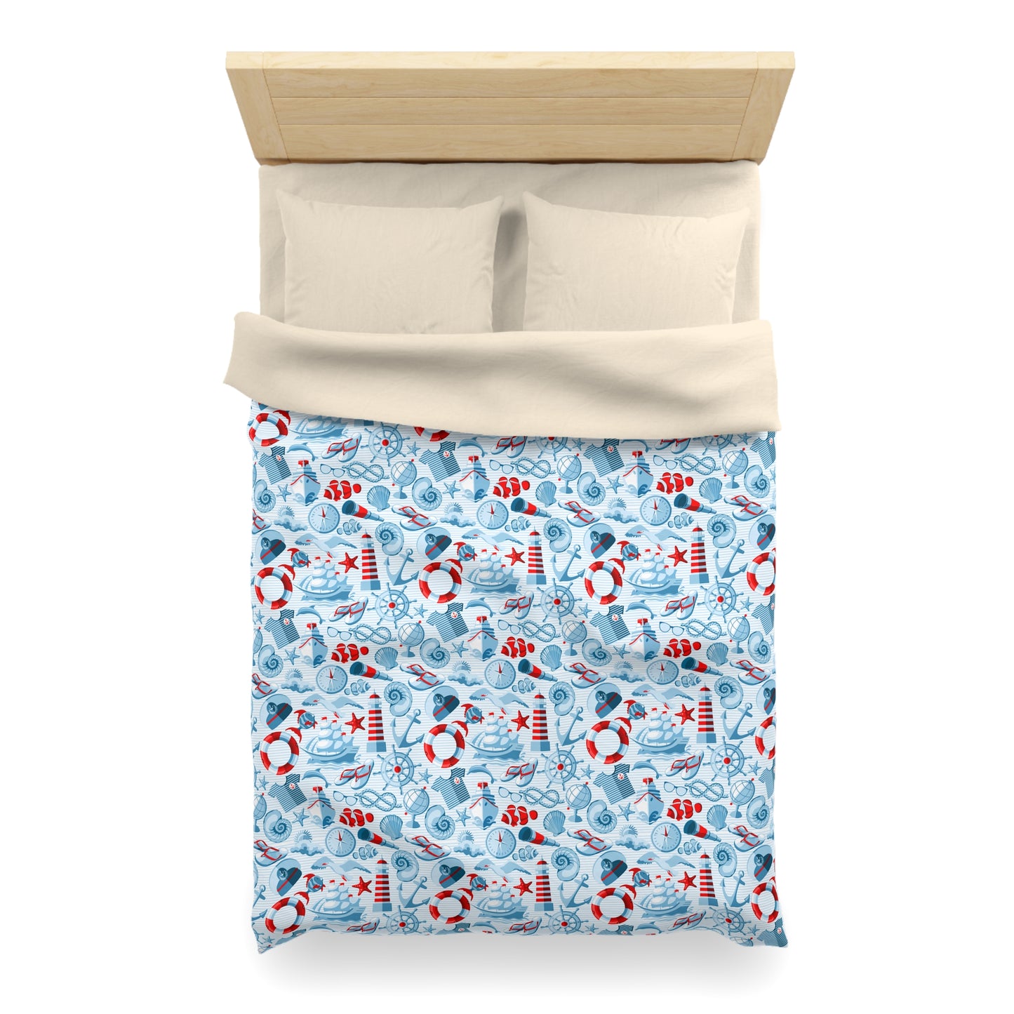 Duvet Cover Blanket for Him Her Gift Ocean Lover Present Orca Killer Whale Dolphin Pattern Navy Nautical Marine Life Sea Kids Adults Comfy