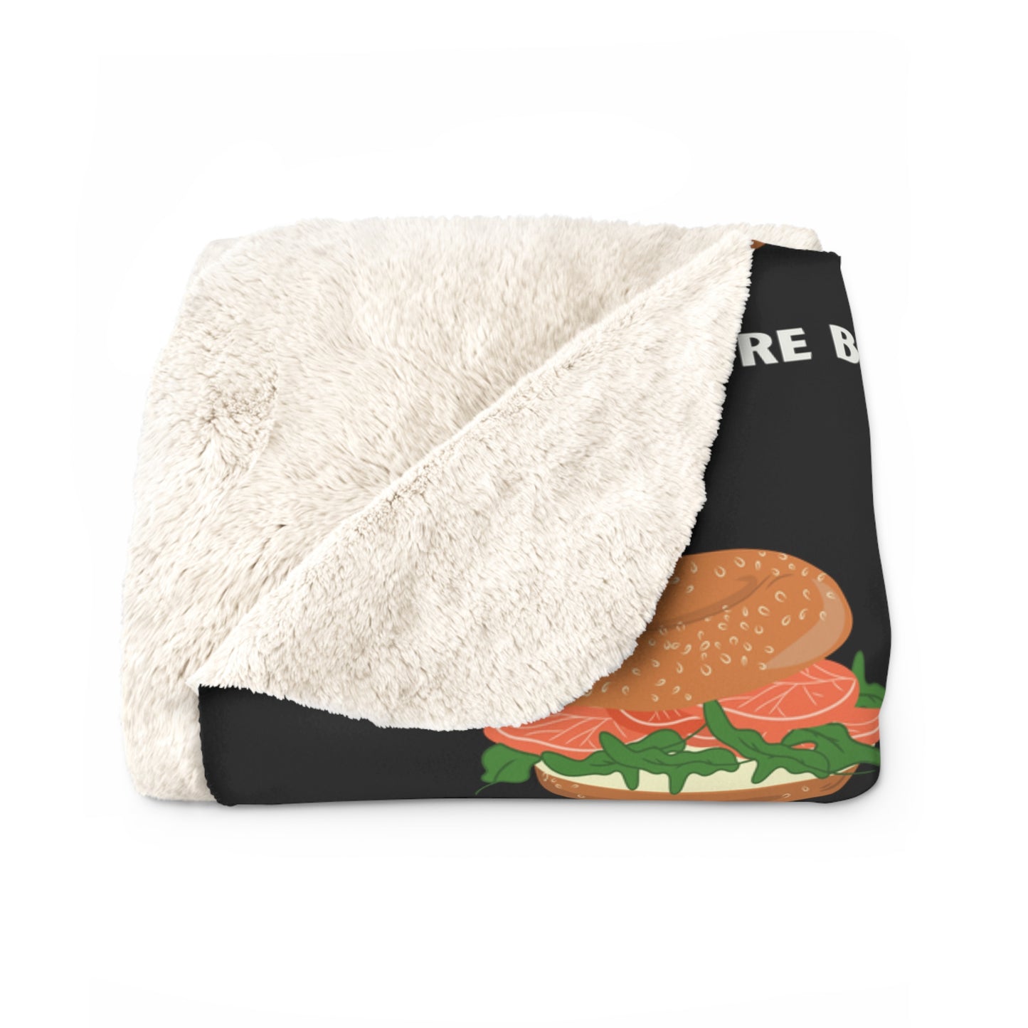 Bagels Before Boys - Jewish Judaism Israel Israeli Yenta - Sherpa Fleece Blanket - by Far Out Prints & Co.