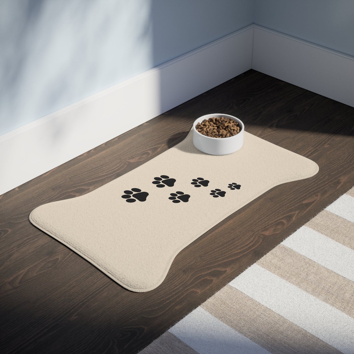 Dogs and Cats Footprints - Pet Feeding Mats - Pets Present Feeding Gift Animal Lovers Gifts Him Her Dog Cat Presents Animals