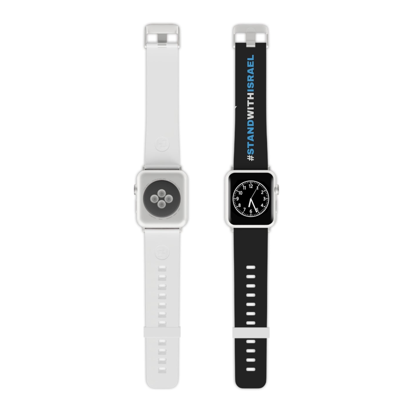 I Stand With Israel Black Watch Band for Apple Watch by Far Out Prints & Co.
