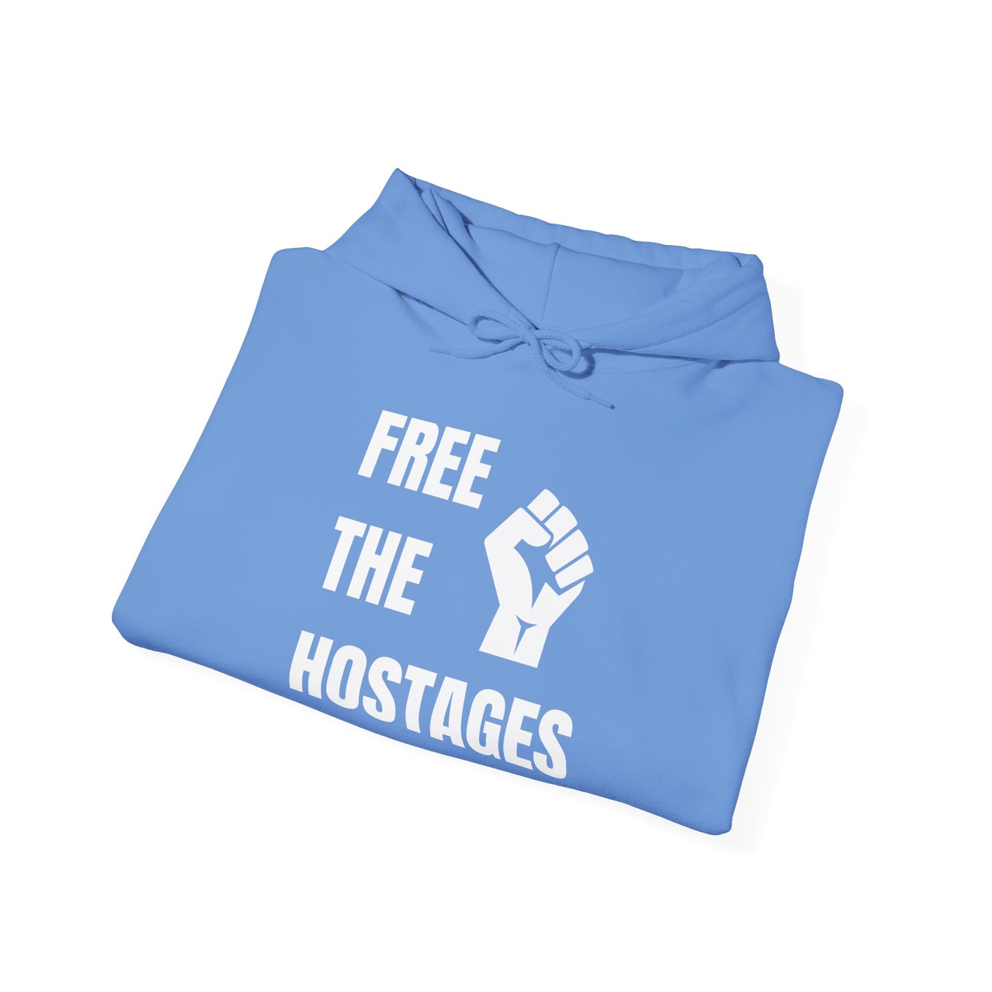 Free The Hostages | Unisex Hooded Sweatshirt | Israel Israeli Jewish Judaism Bring Them Home Stand With Us | by Far Out Prints & Co.
