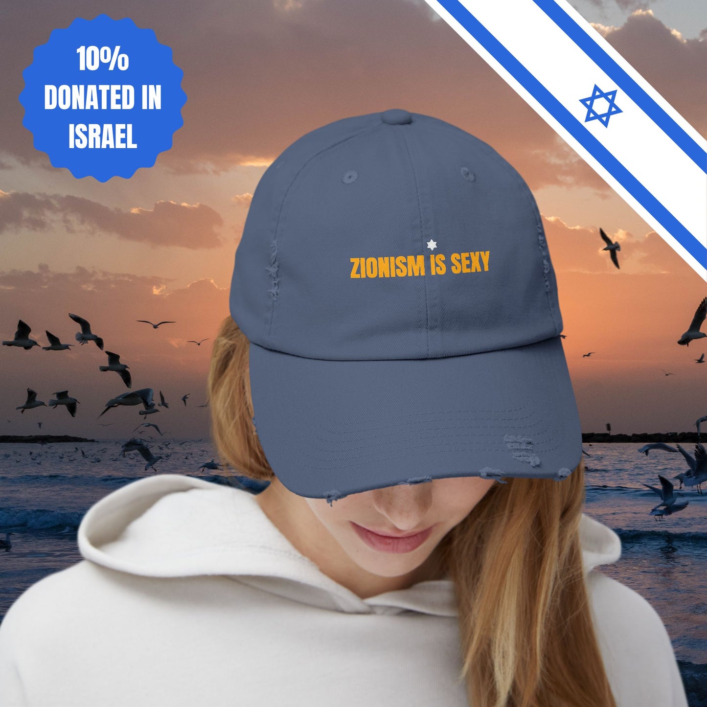 Zionism is Sexy Hat Distressed Cap Stand With Us United Zionism Zionist Judaism Gift Jewish Israel Present Israeli Uniform for Him Her Hat