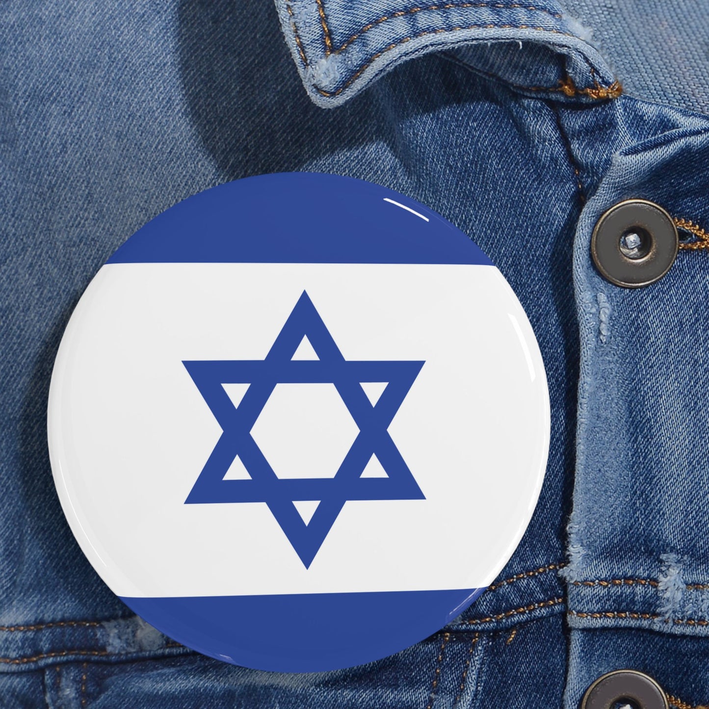 Israeli Flag Pins - Pin Buttons - by Far Out Prints & Co.