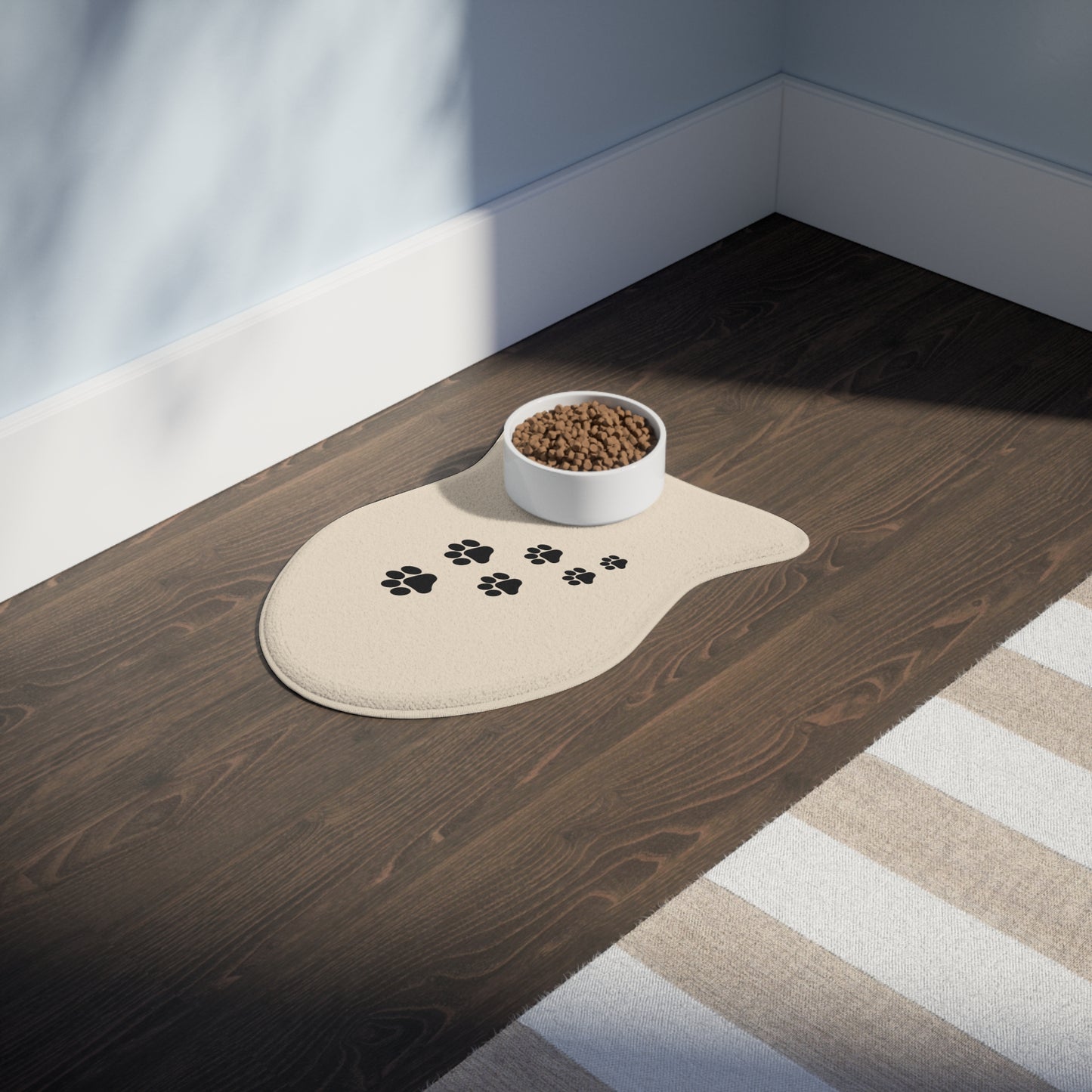Dogs and Cats Footprints - Pet Feeding Mats - Pets Present Feeding Gift Animal Lovers Gifts Him Her Dog Cat Presents Animals