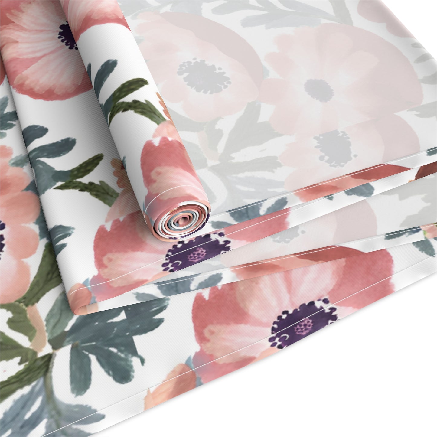 Rosh Hashanah Rosh HaShanah Rosh HaShana Rosh Ha-Shanah Pomegranate Anemone Flower Jewish Table Runner Israel Israeli Hebrew Table Runner
