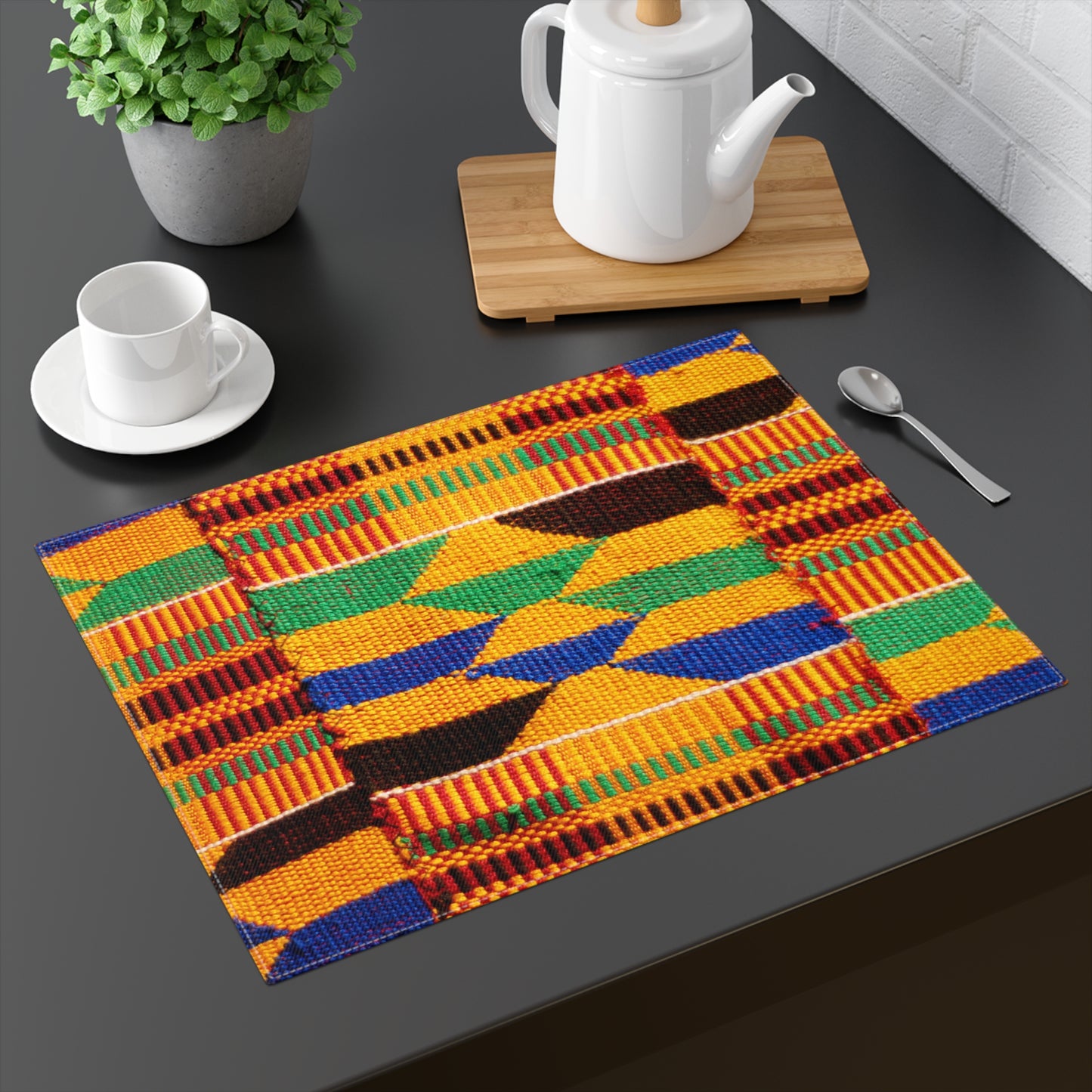 African Colorful Pattern - Traditional Design - Placemat, 1pc - by Far Out Prints & Co.