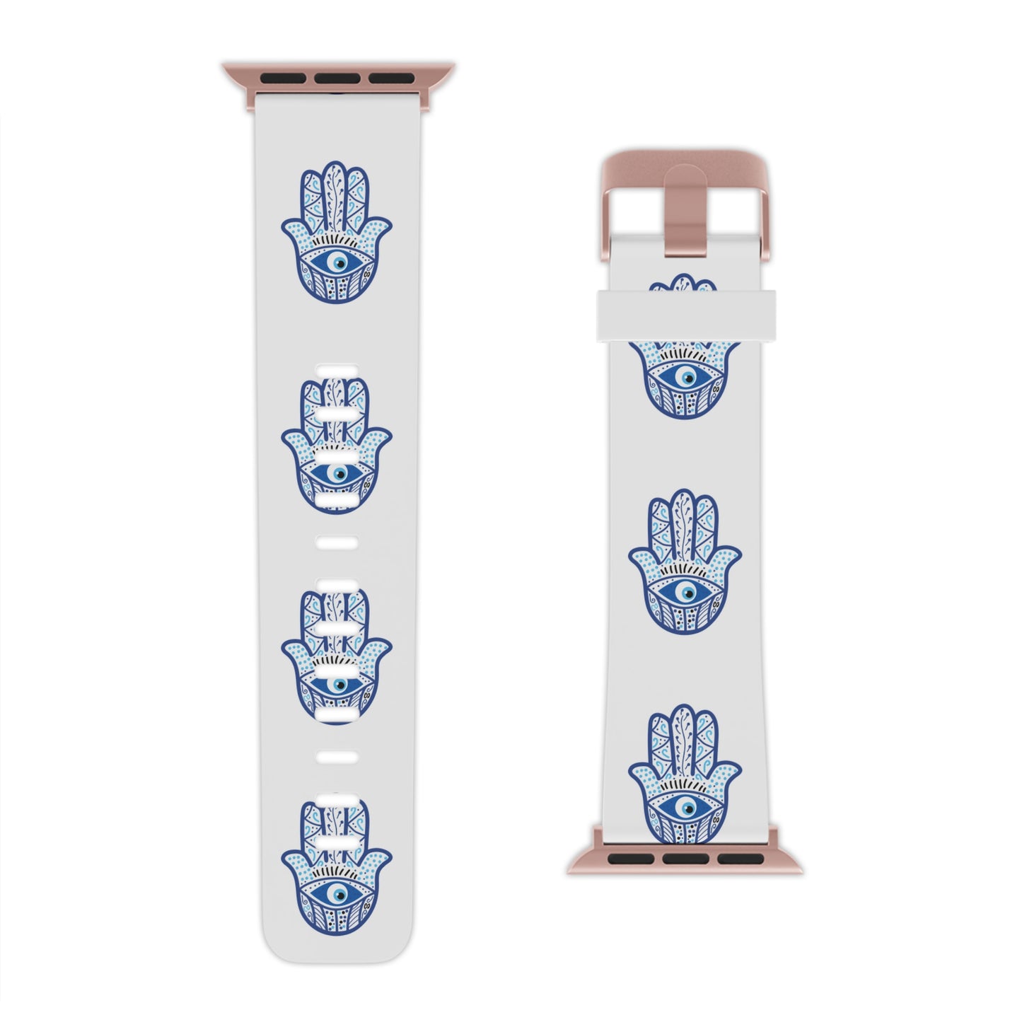 Hamsa Blue Watch Band for Apple Watch by Far Out Prints & Co.