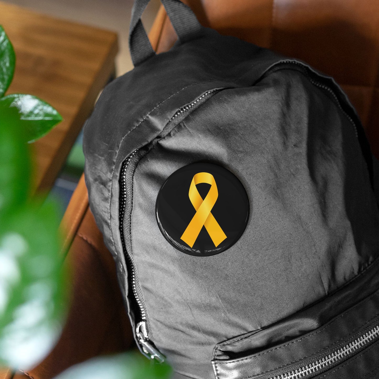 Yellow Ribbon - Pin Buttons Pins - Bring Them Home Hostages Kidnapped Israel Israeli Jewish Judaism Judaica - by Far Out Prints & Co.