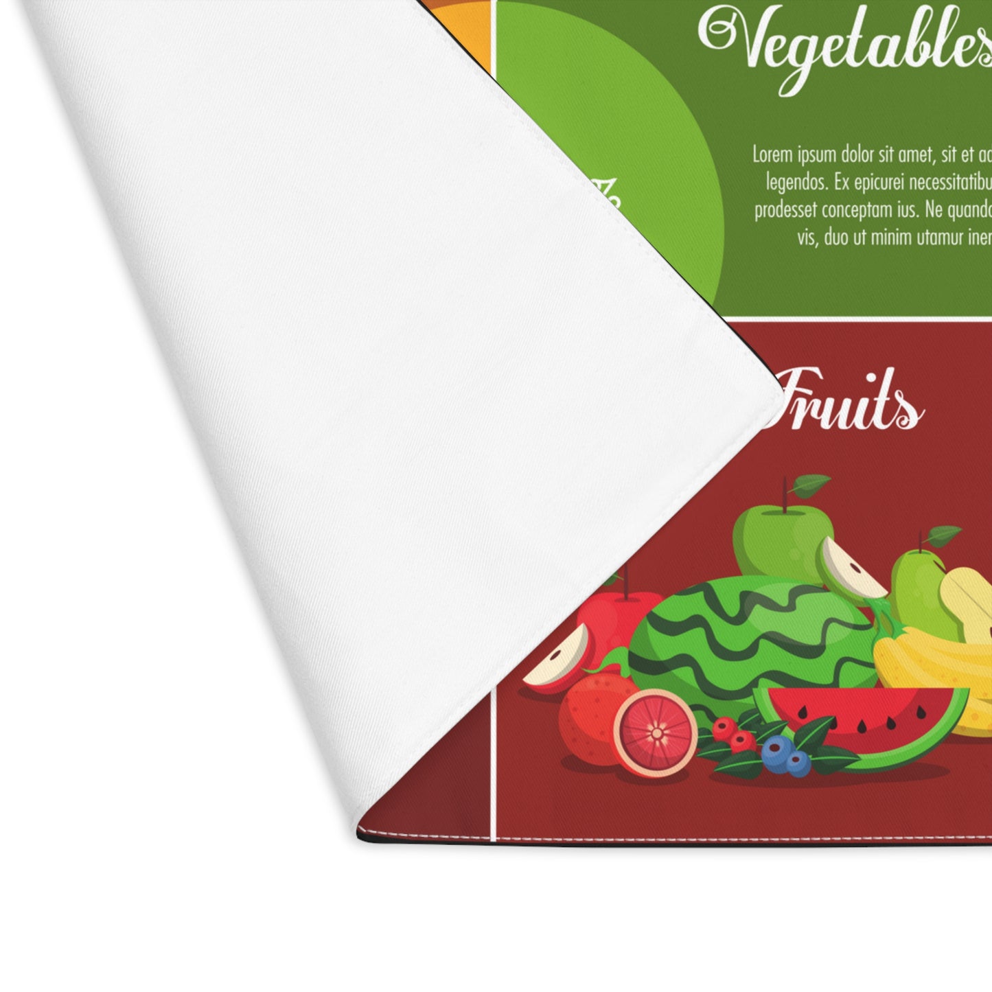 Food Groups - Educational Nutrition Health Living Kids Fun Gift - Placemat, 1pc - by Far Out Prints & Co.