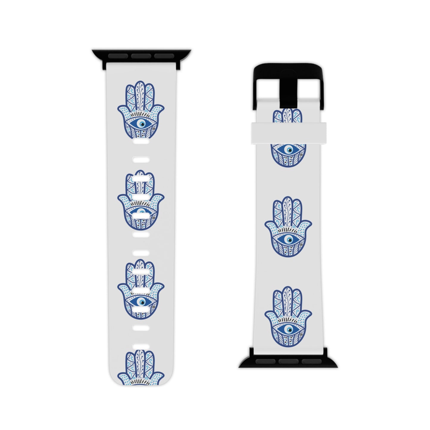 Hamsa Blue Watch Band for Apple Watch by Far Out Prints & Co.