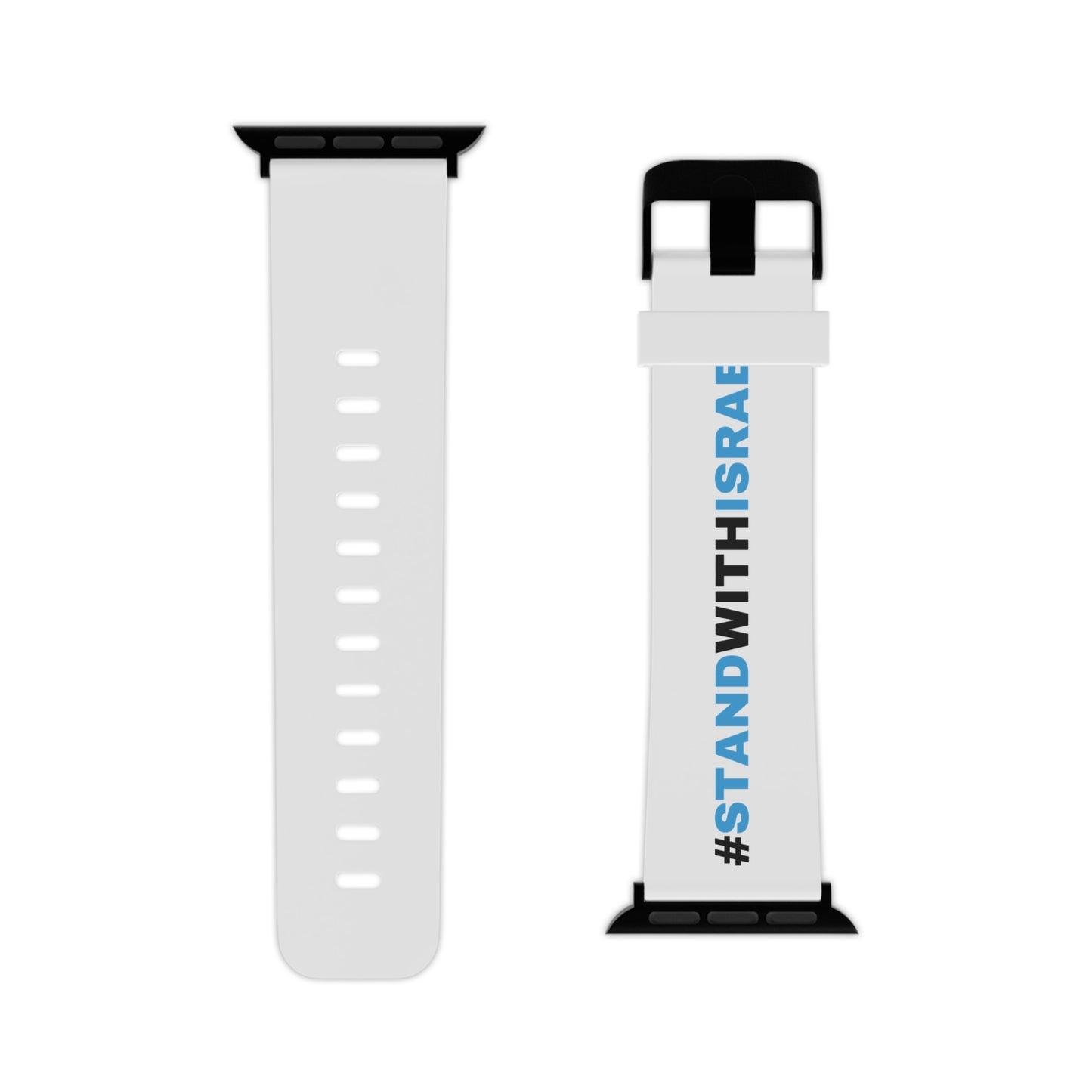 I Stand With Israel White Watch Band for Apple Watch by Far Out Prints & Co.