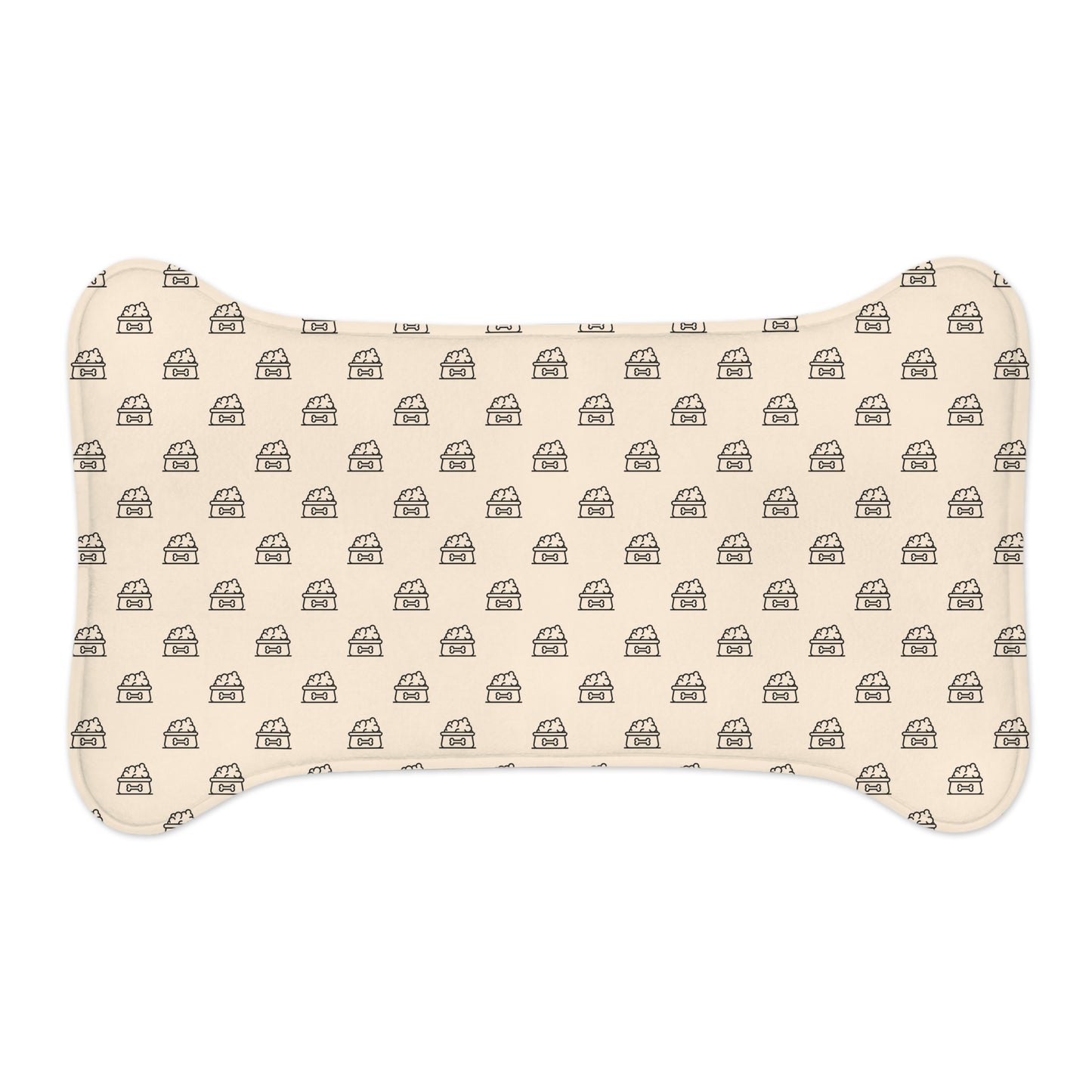 Dogs and Cats Bowls Pattern Black - Pet Feeding Mats - Pets Present Feeding Gift Animal Lovers Gifts Him Her Dog Cat Presents Animals