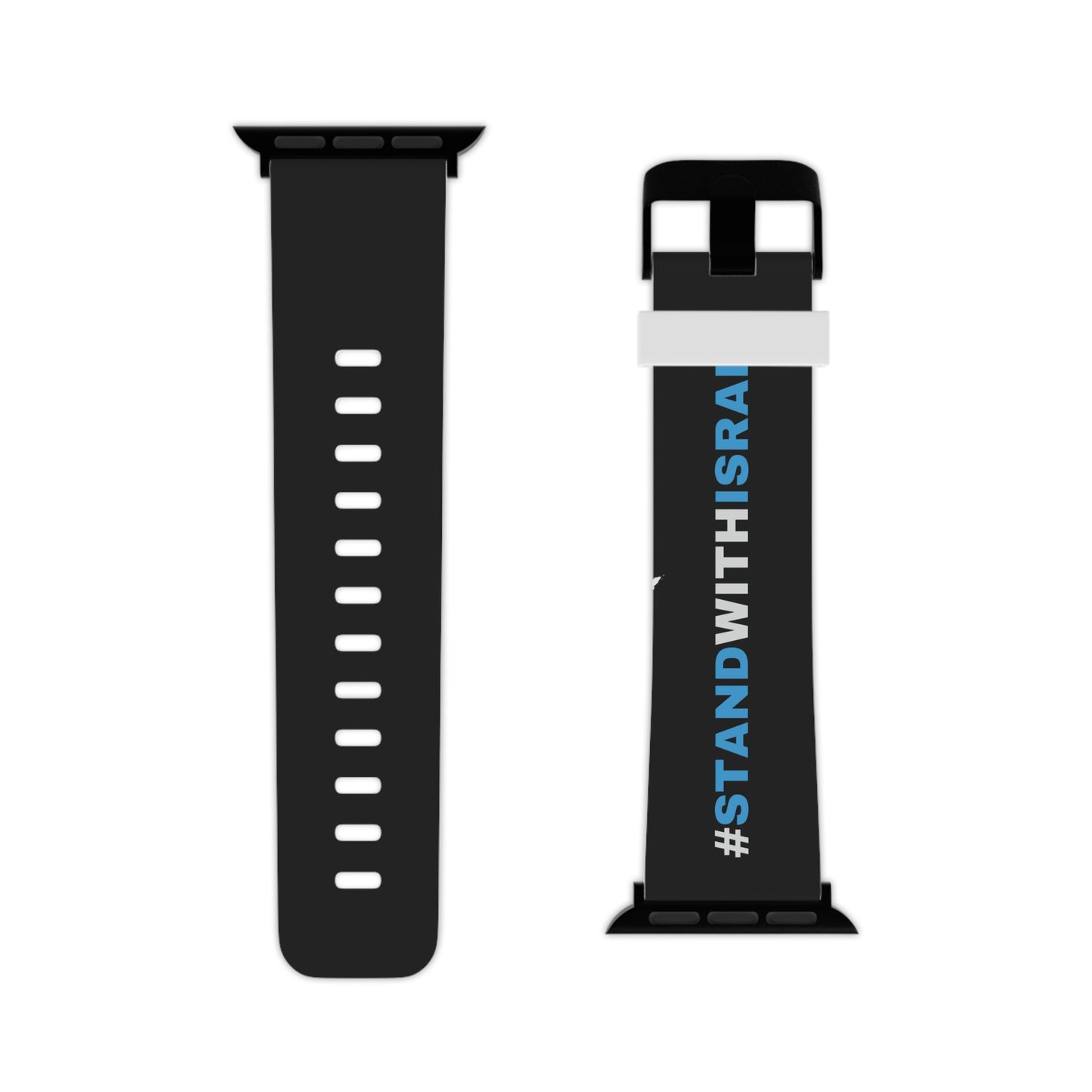 I Stand With Israel Black Watch Band for Apple Watch by Far Out Prints & Co.