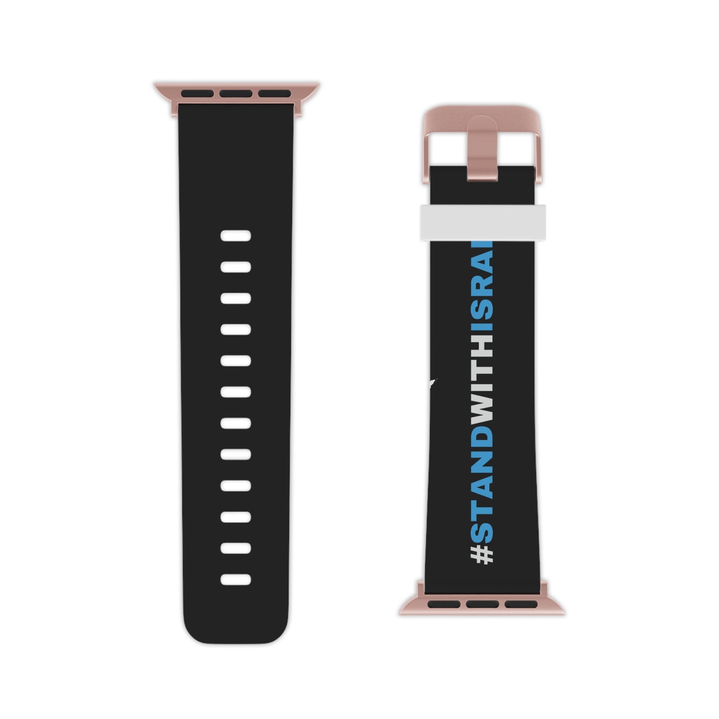 I Stand With Israel Black Watch Band for Apple Watch by Far Out Prints & Co.