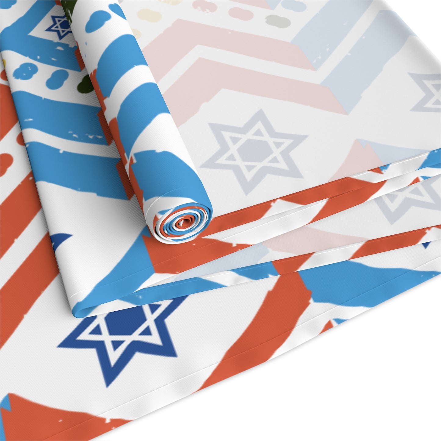 Jewish Bold Vibrant Colors | Jewish Holiday Themed | Table Runner | by Far Out Prints & Co.