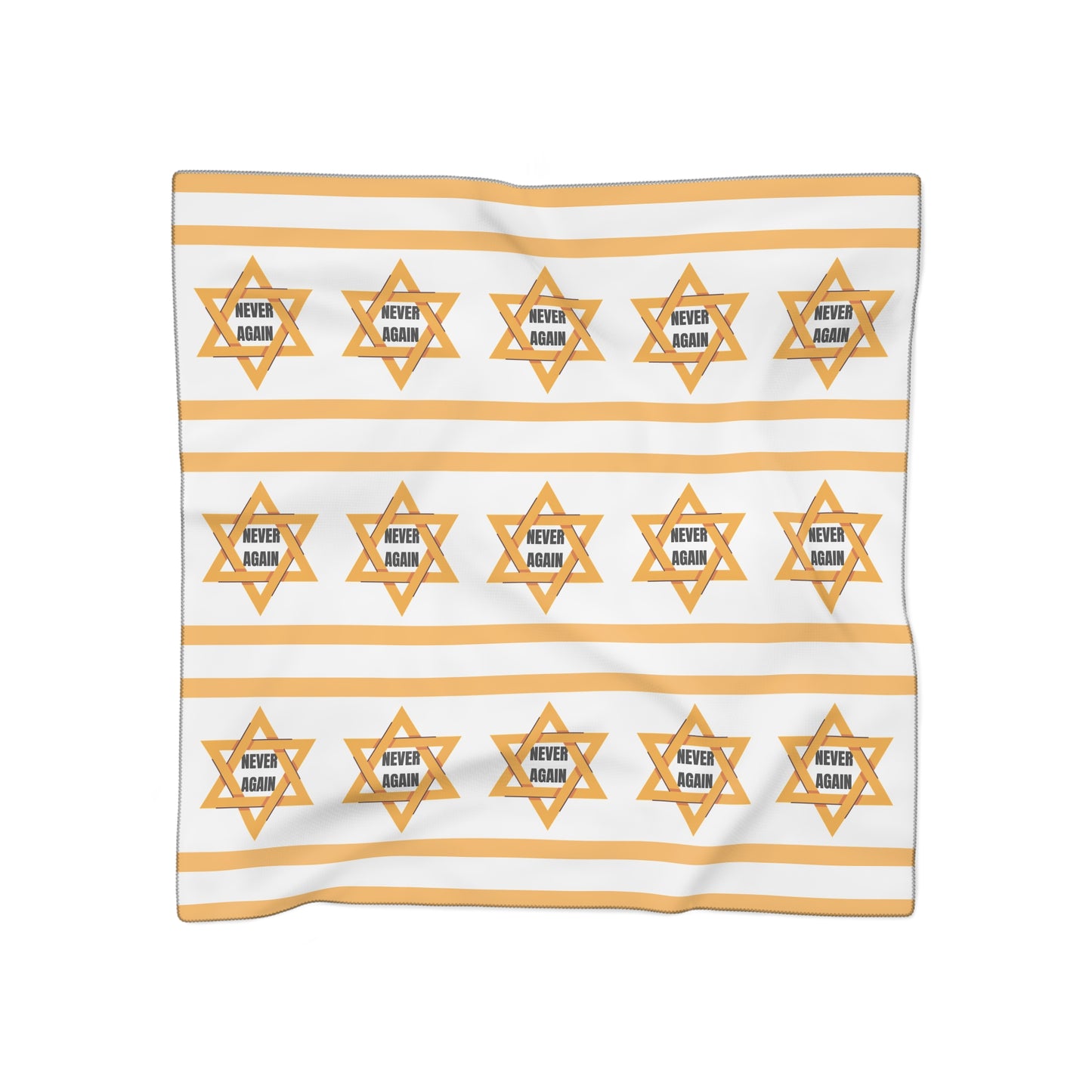 Never Again Scarf Jewish Judaism Judaica Israel Israeli Art | by Far Out Prints & Co